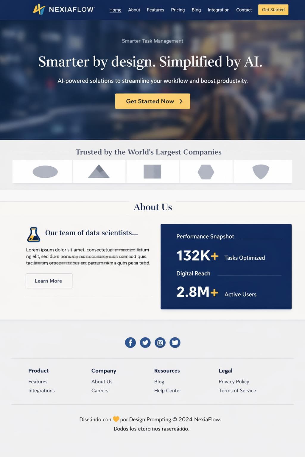 NexiaFlow — vista previa del theme