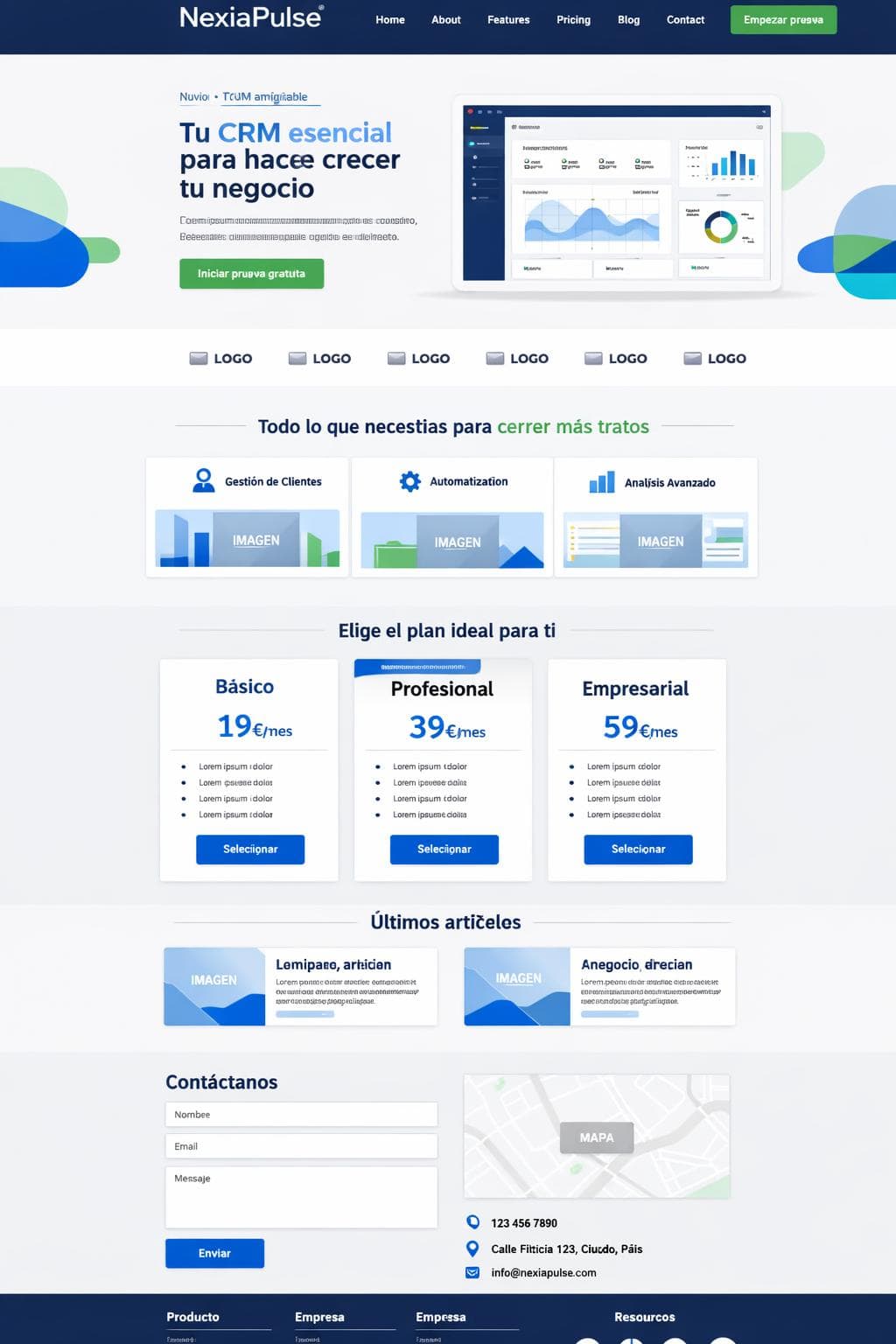NexiaPulse — vista previa del theme