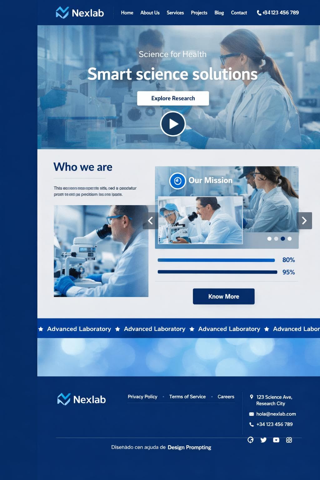 Nexlab — vista previa del theme