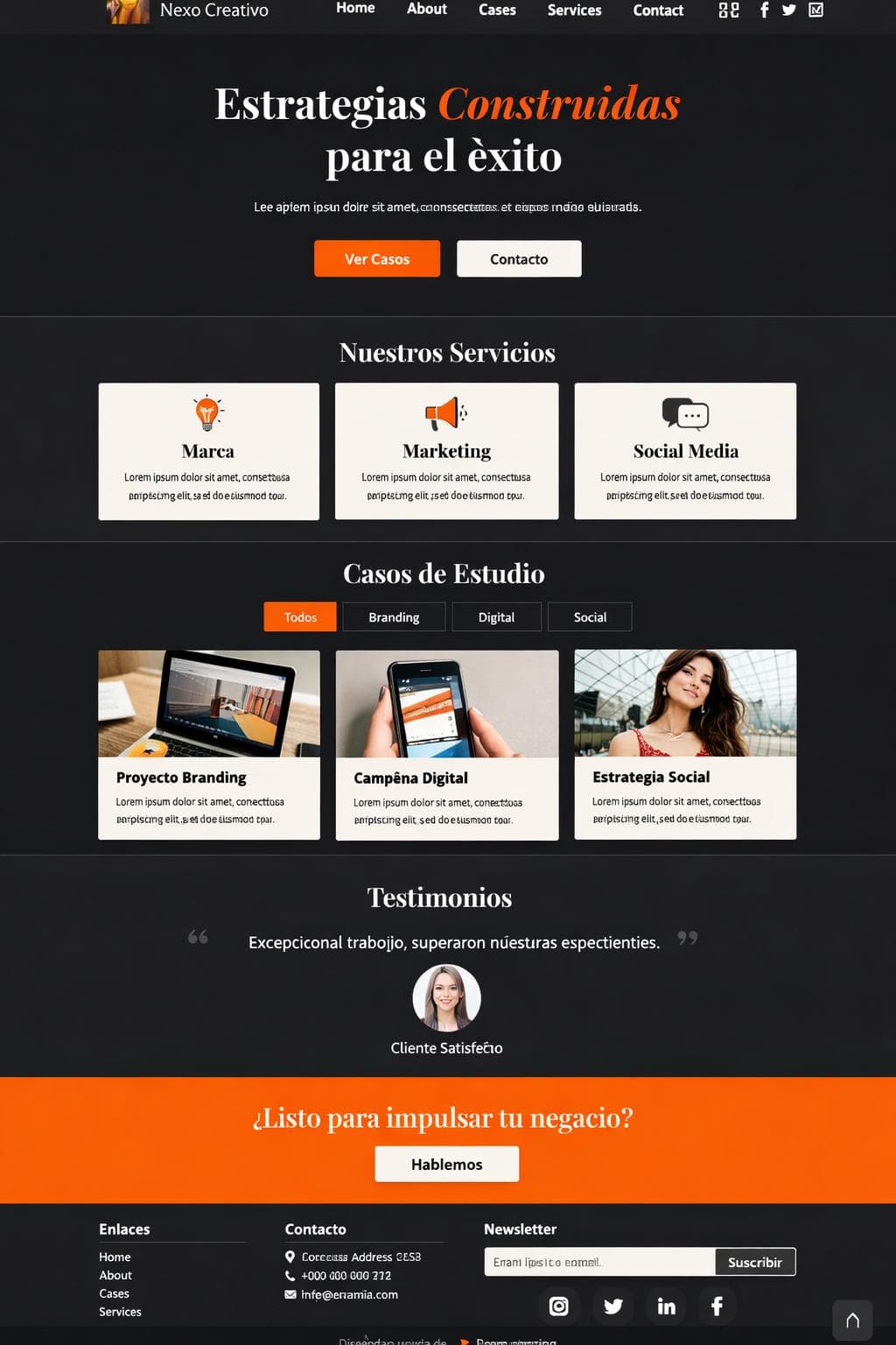 Nexo Creativo — vista previa del theme