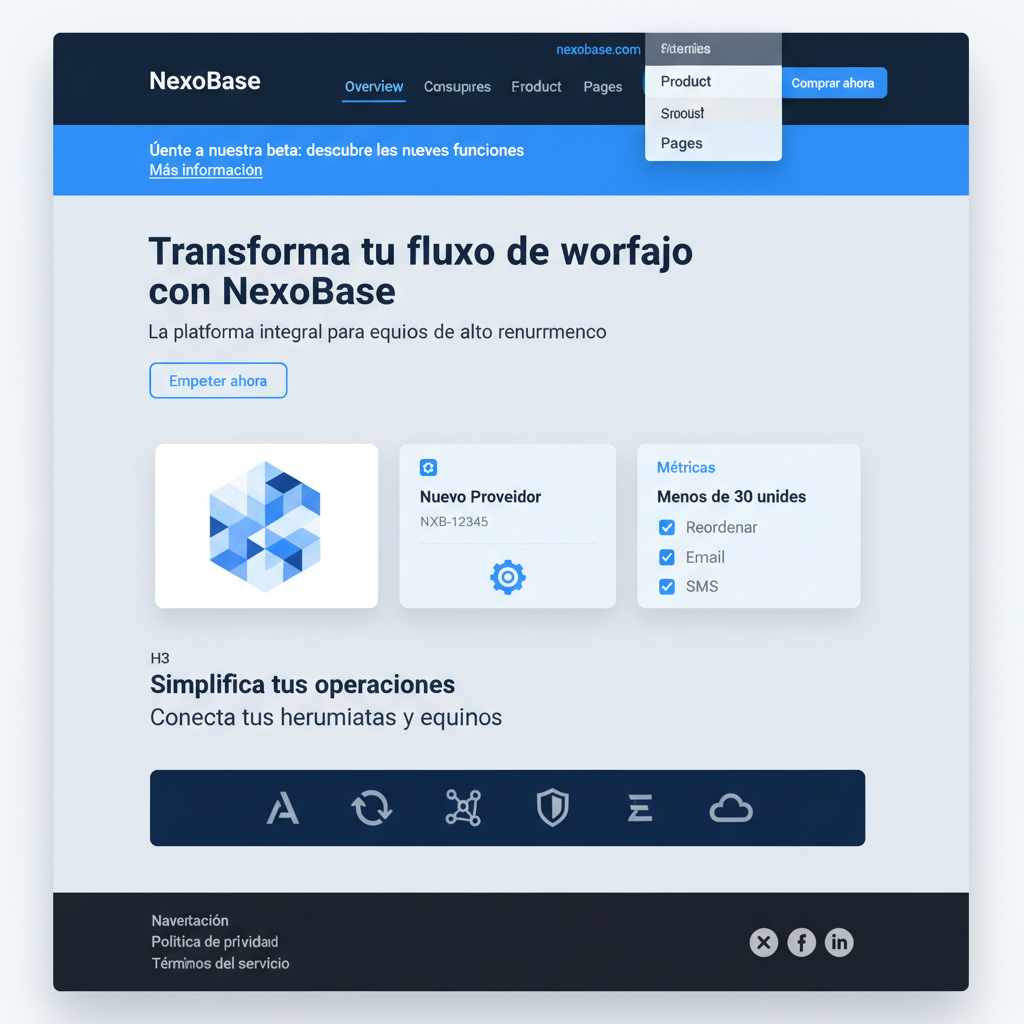 NexoBase — vista previa del theme