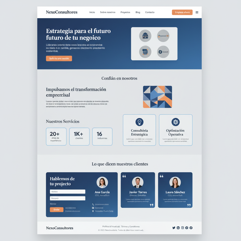 NexoConsultores — vista previa del theme