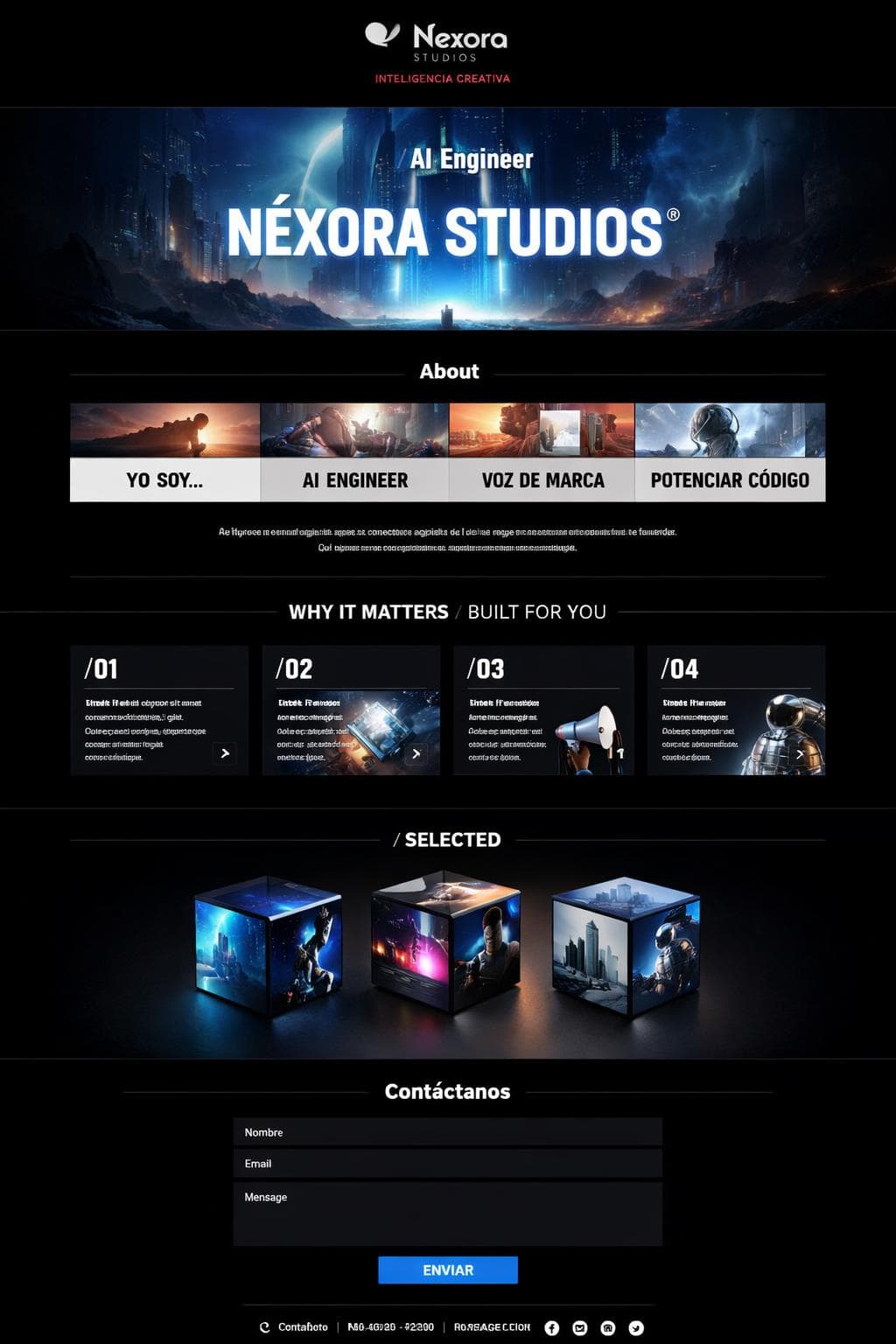 Néxora Studios — vista previa del theme
