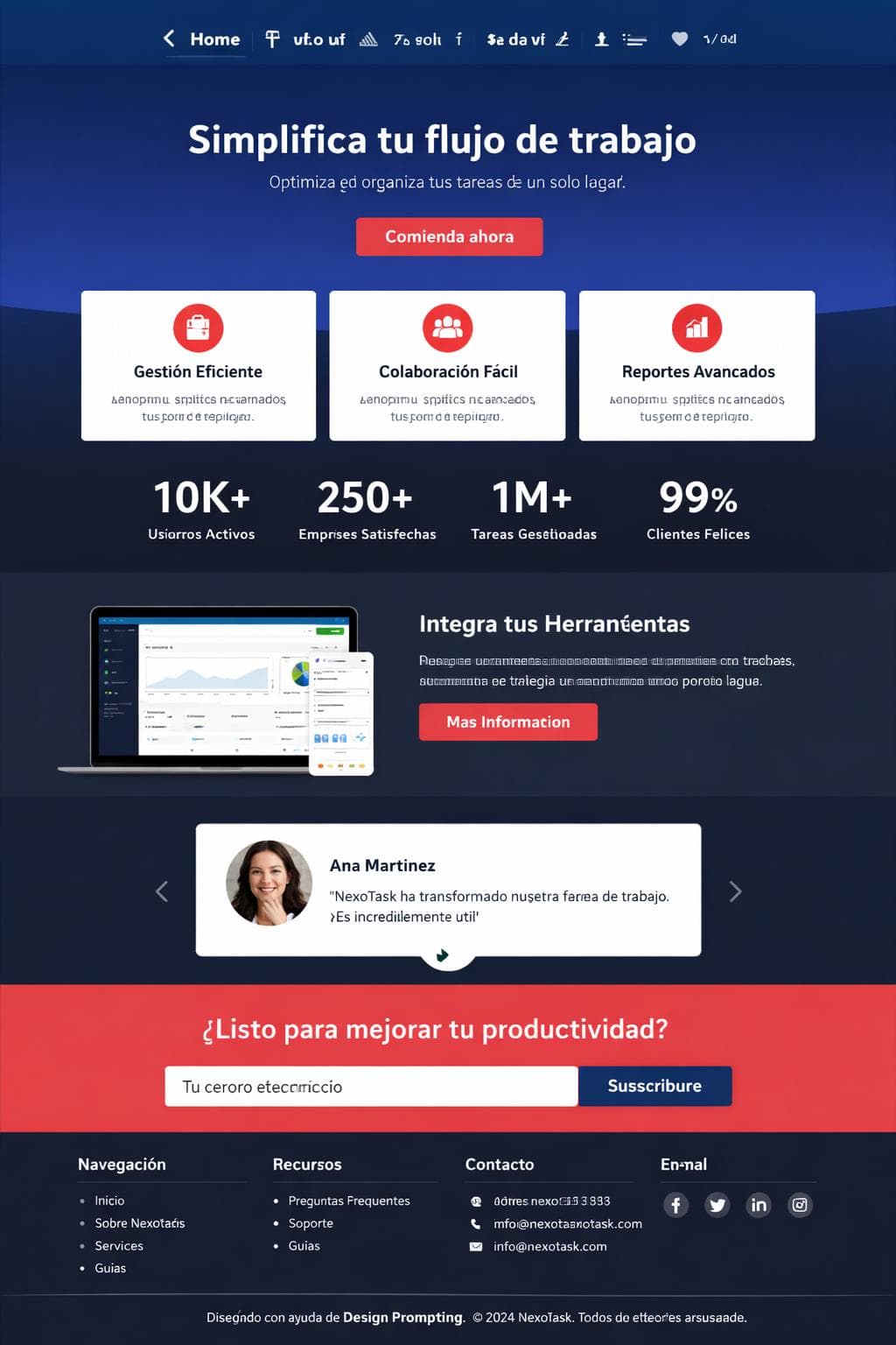 NexoTask — vista previa del theme