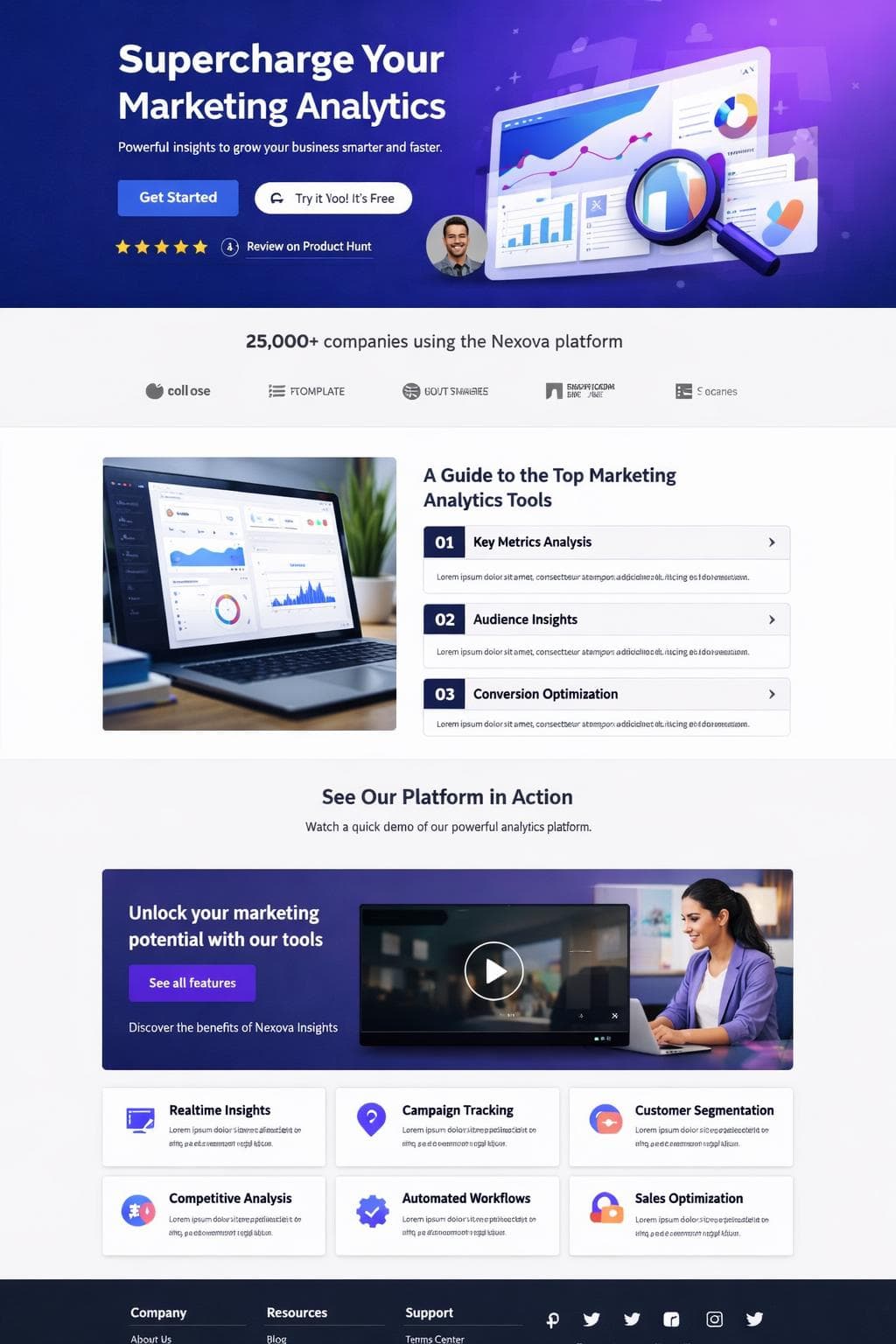 Nexova Insights — vista previa del theme