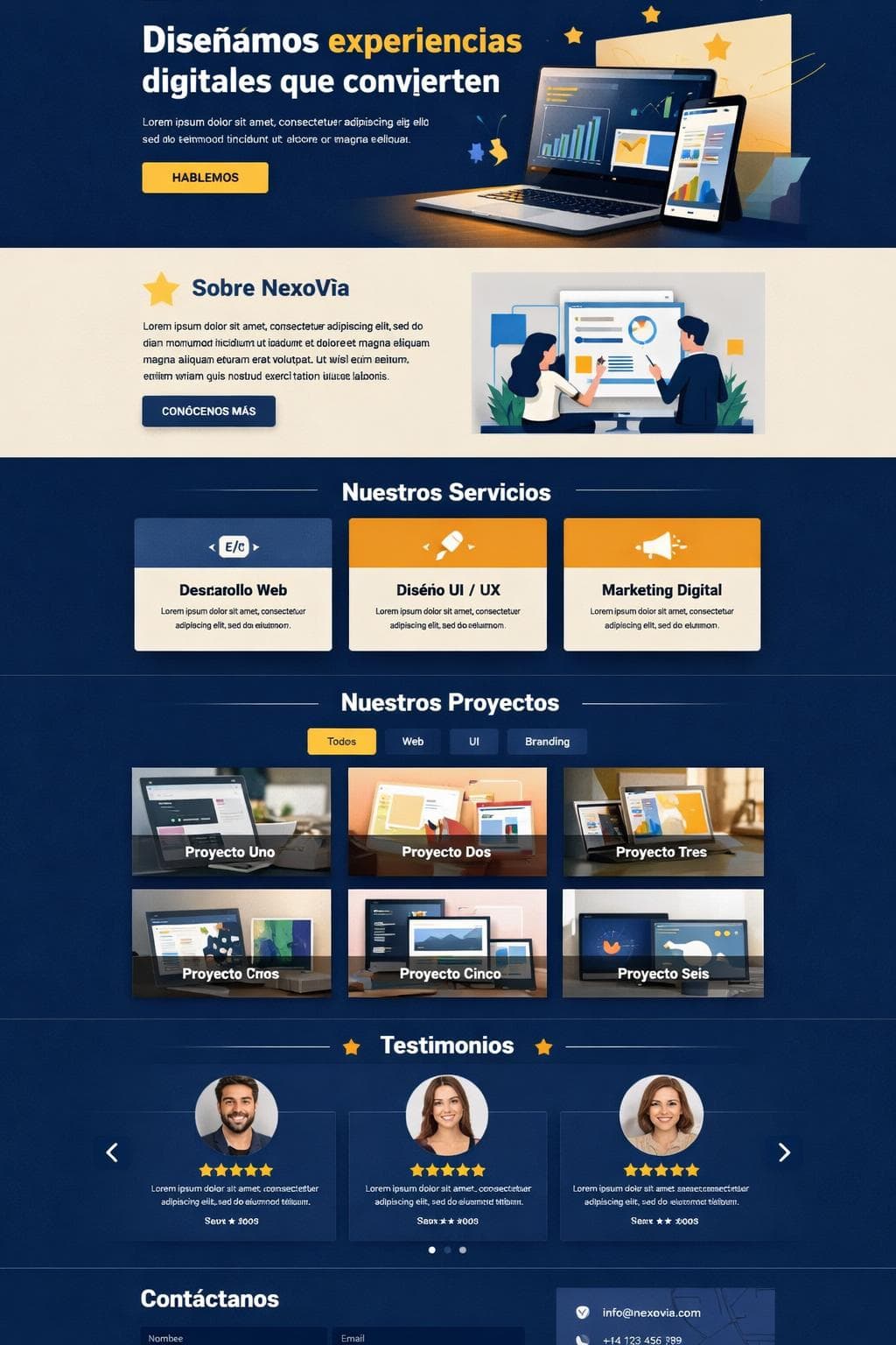NexoVía — vista previa del theme
