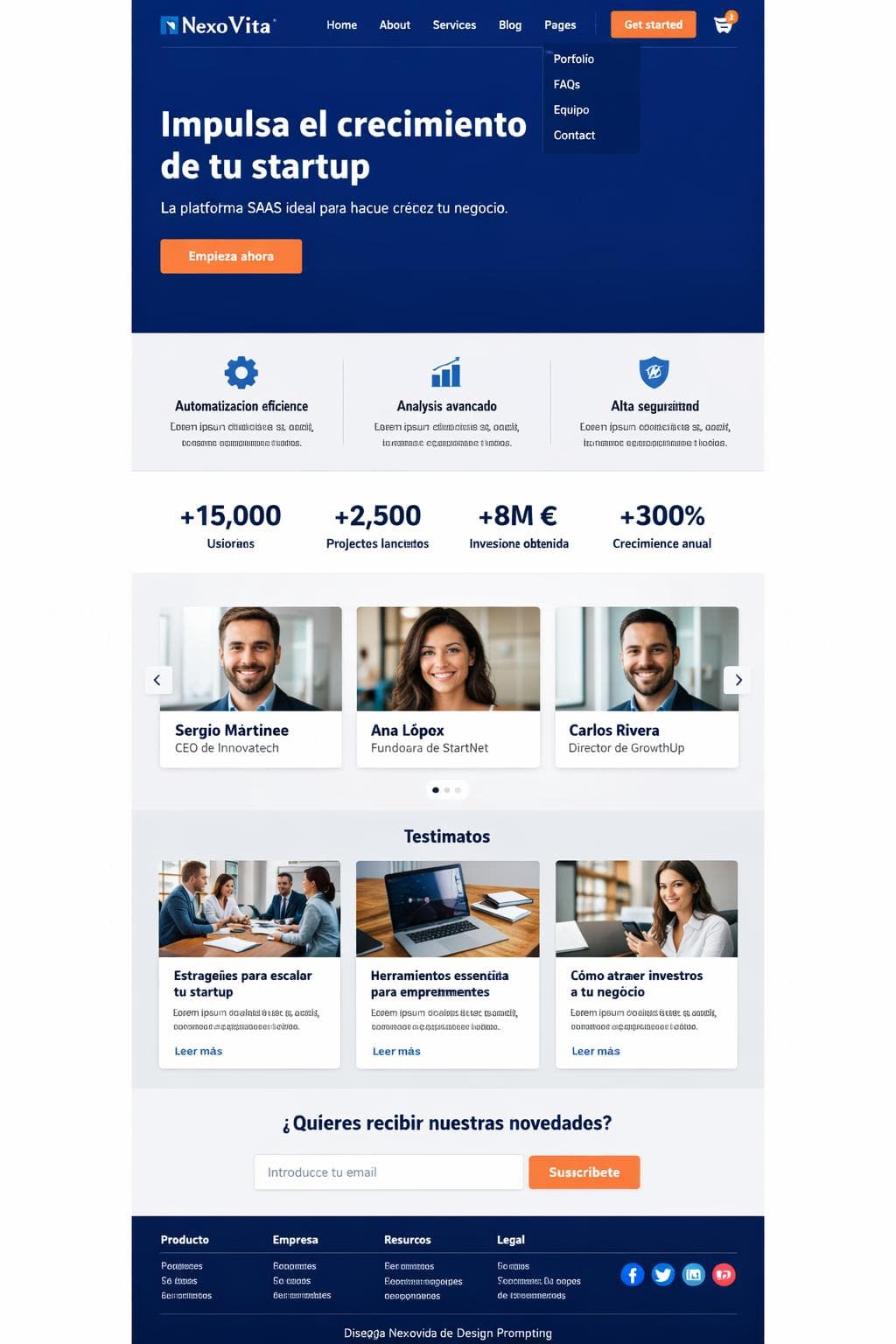 NexoVita — vista previa del theme
