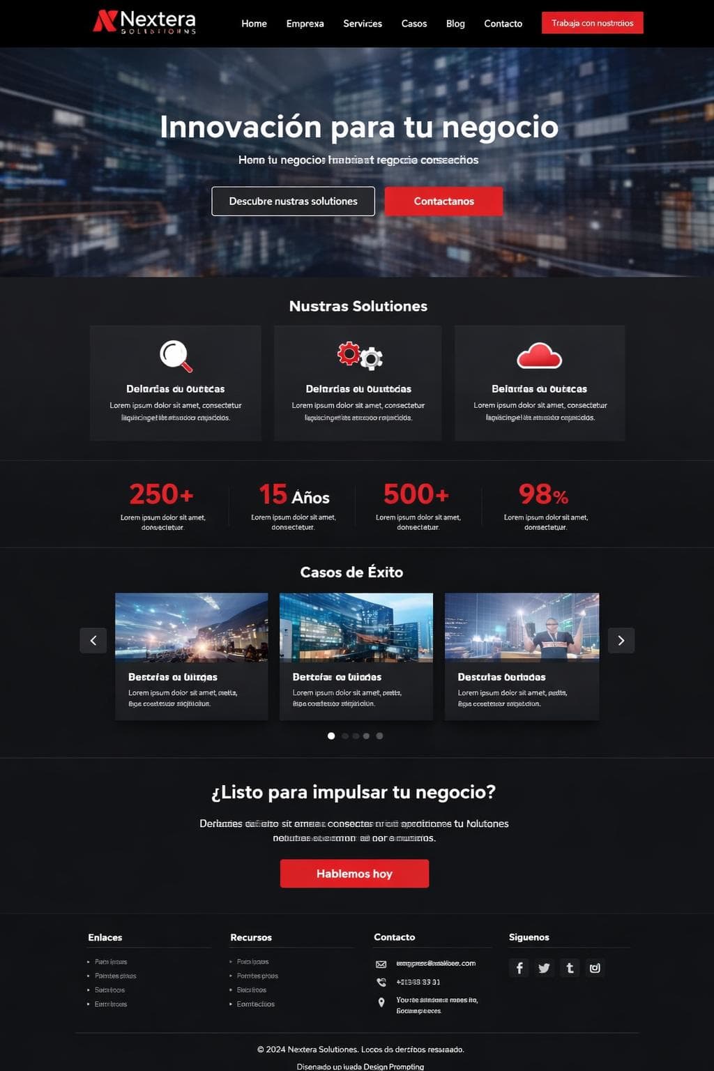 Nextera Soluciones — vista previa del theme