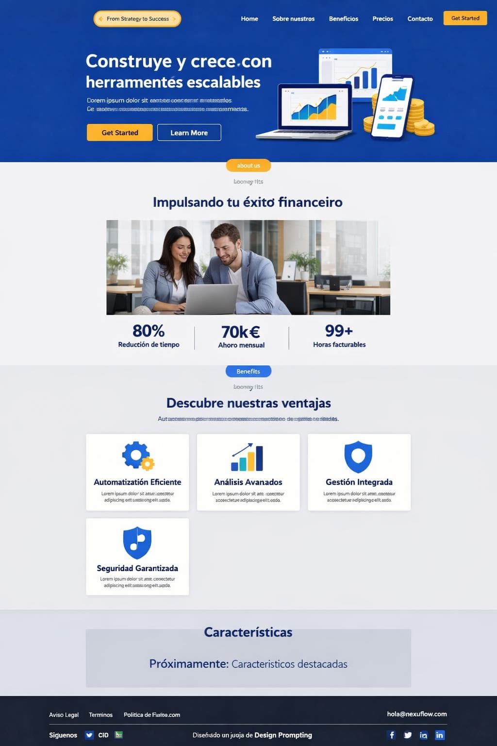 NexuFlow — vista previa del theme