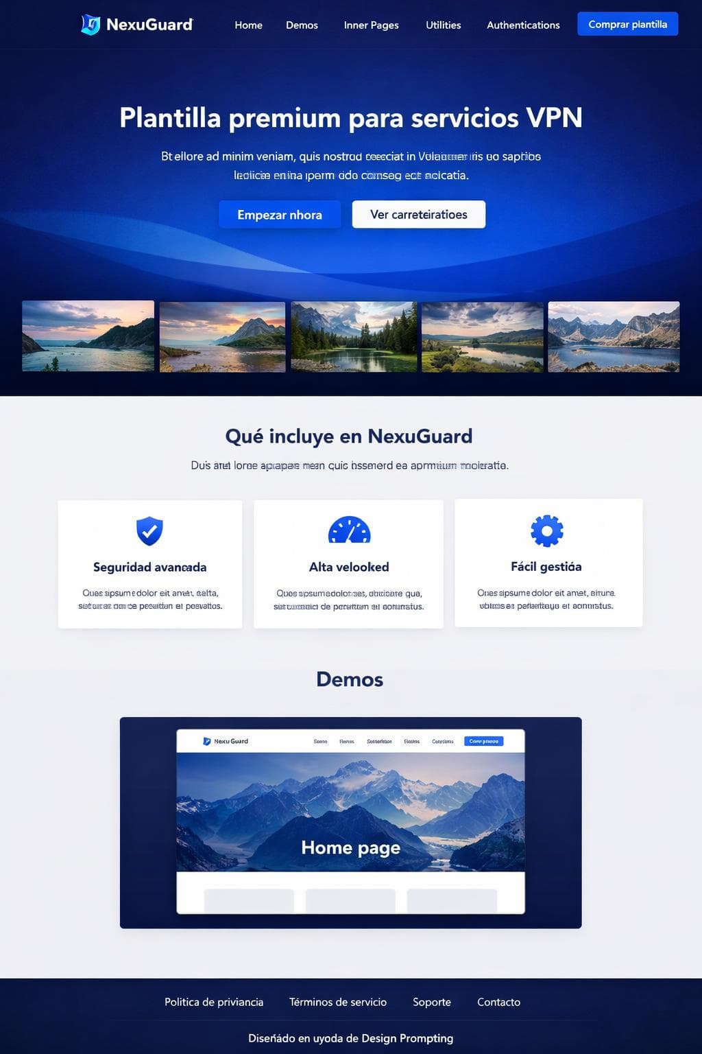 NexuGuard — vista previa del theme