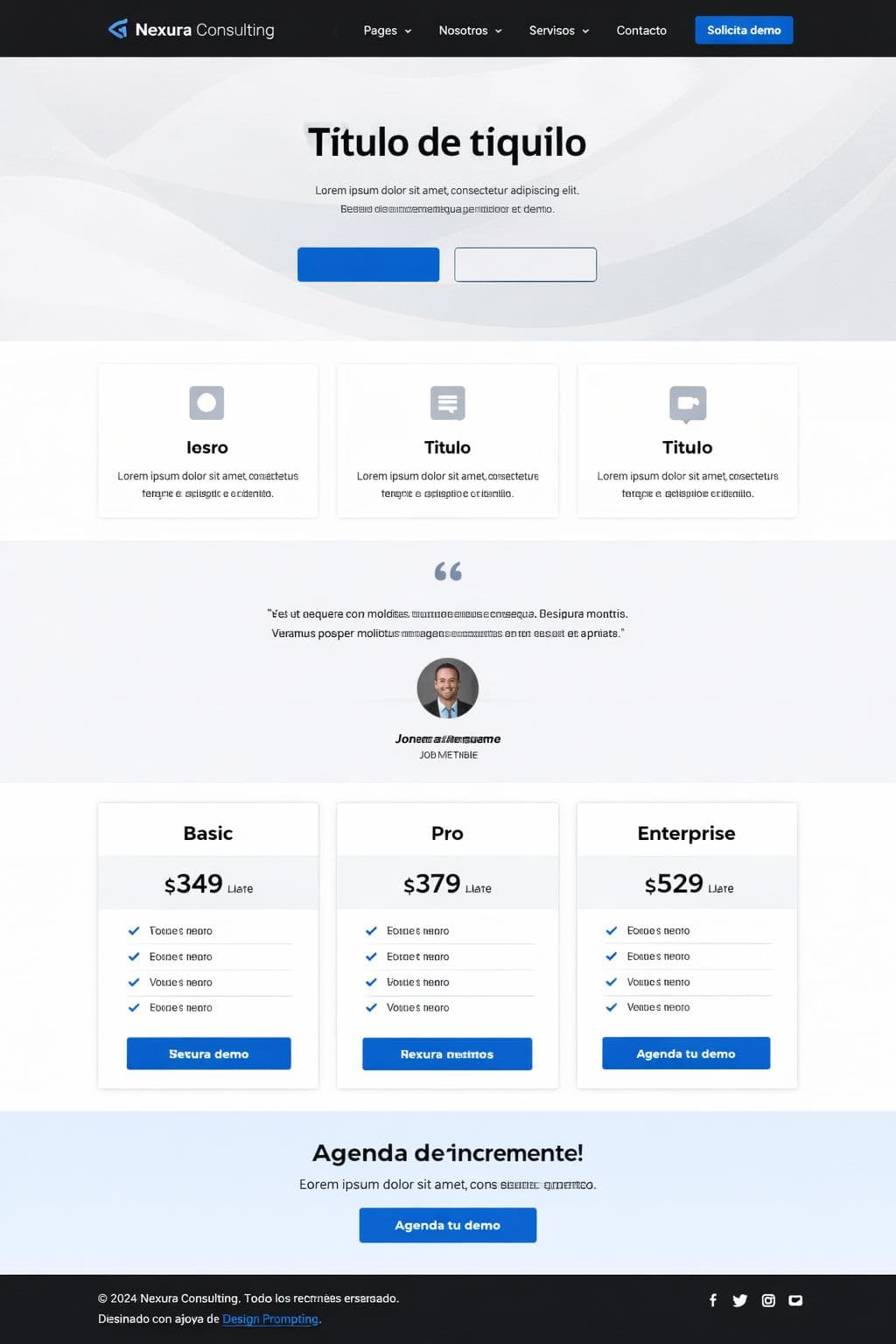 Nexura Consulting — vista previa del theme