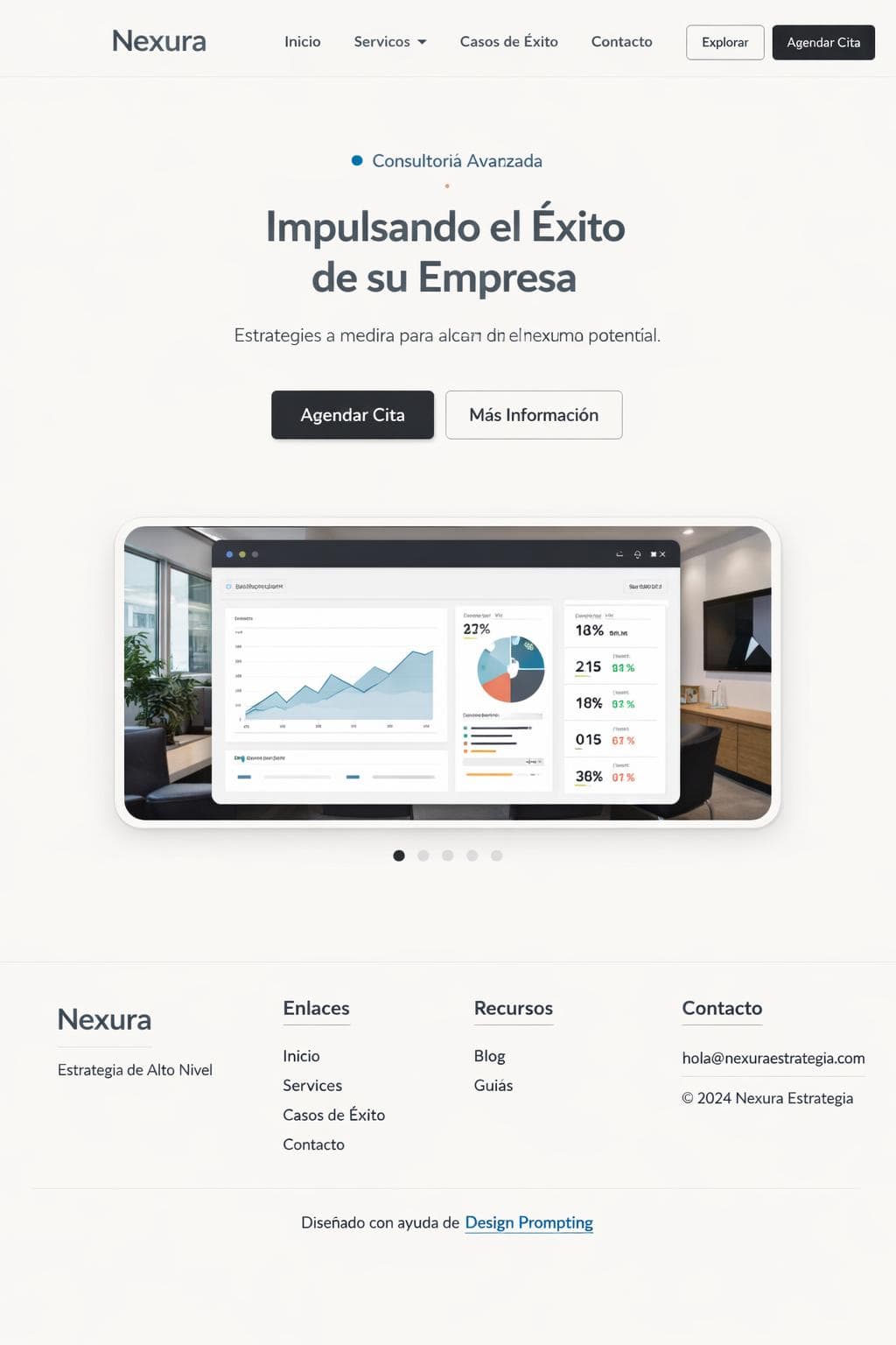 Nexura Estrategia — vista previa del theme