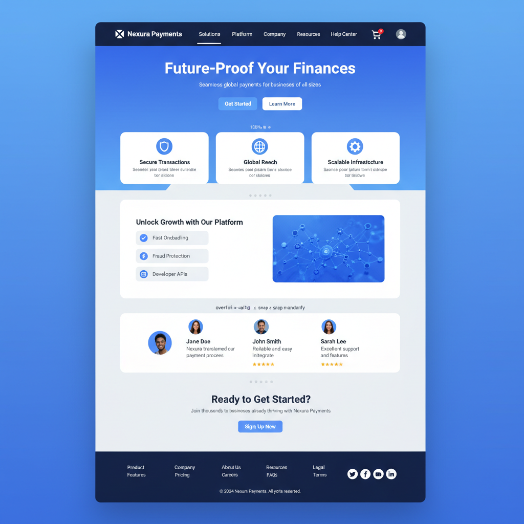 Nexura Payments — vista previa del theme