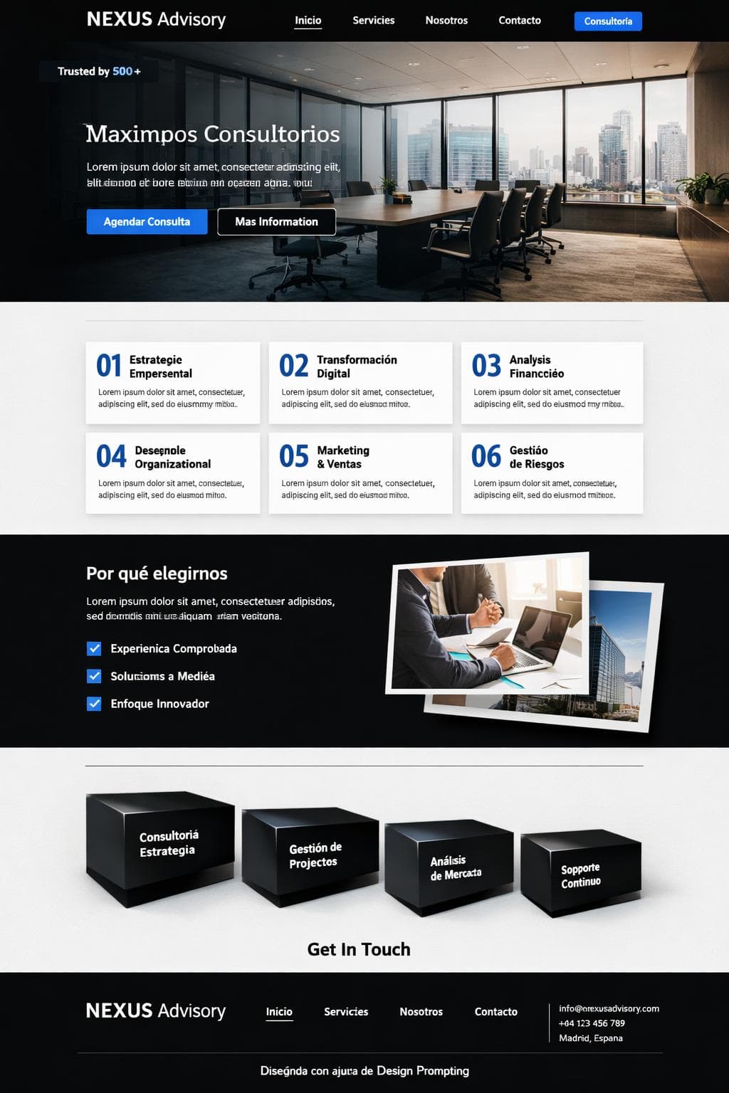Nexus Advisory — vista previa del theme