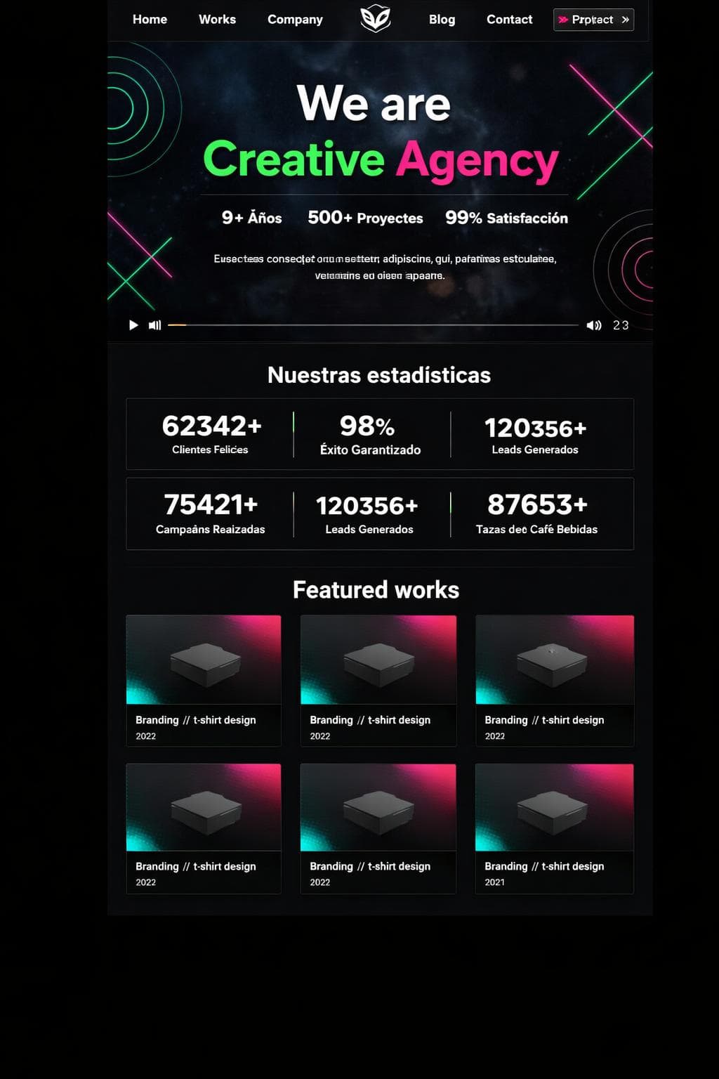 Nexus creativa — vista previa del theme