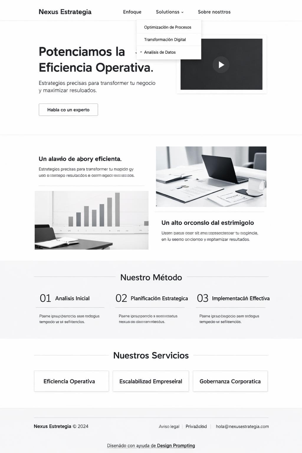 Nexus Estrategia — vista previa del theme