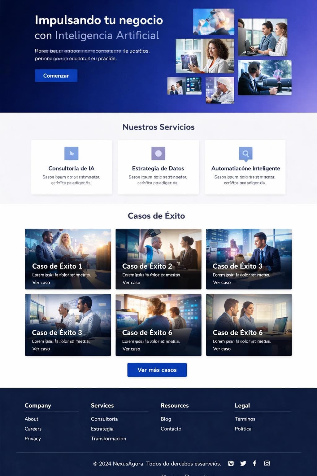 NexusÁgora — vista previa del theme
