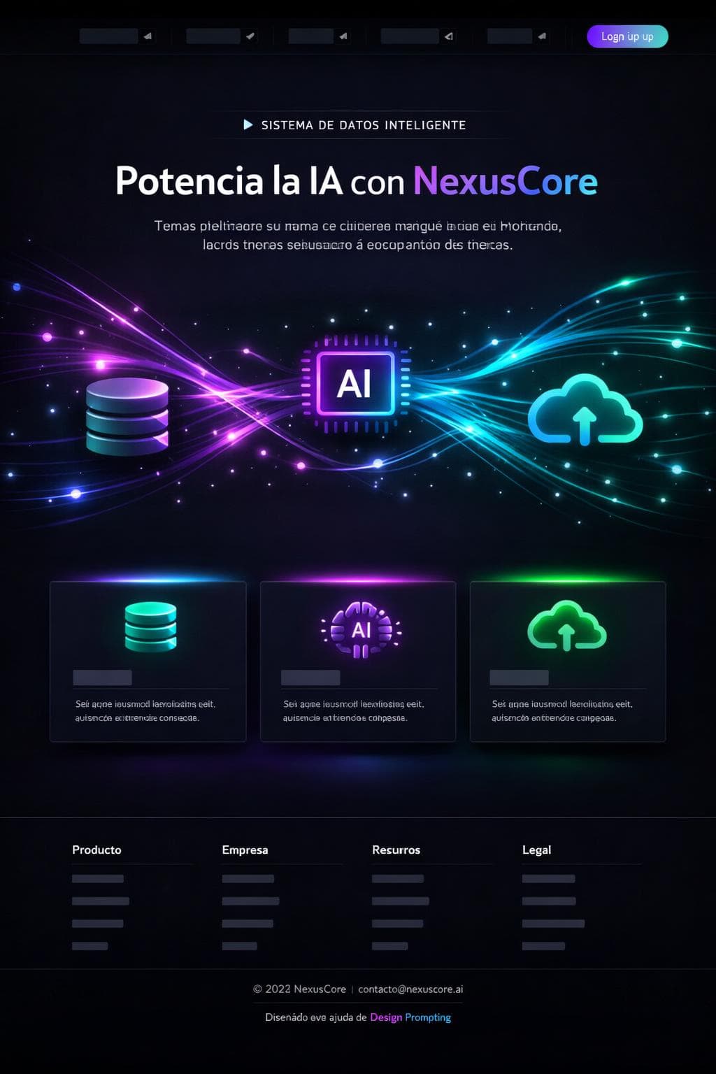 NexusCore — vista previa del theme