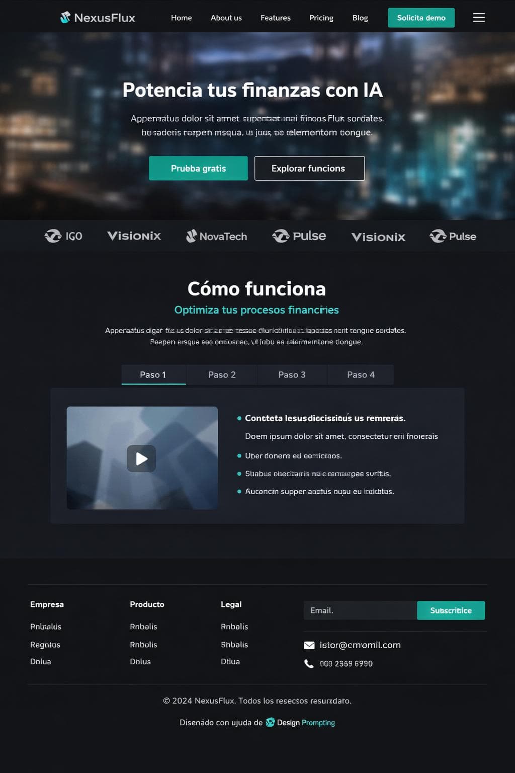 NexusFlux — vista previa del theme
