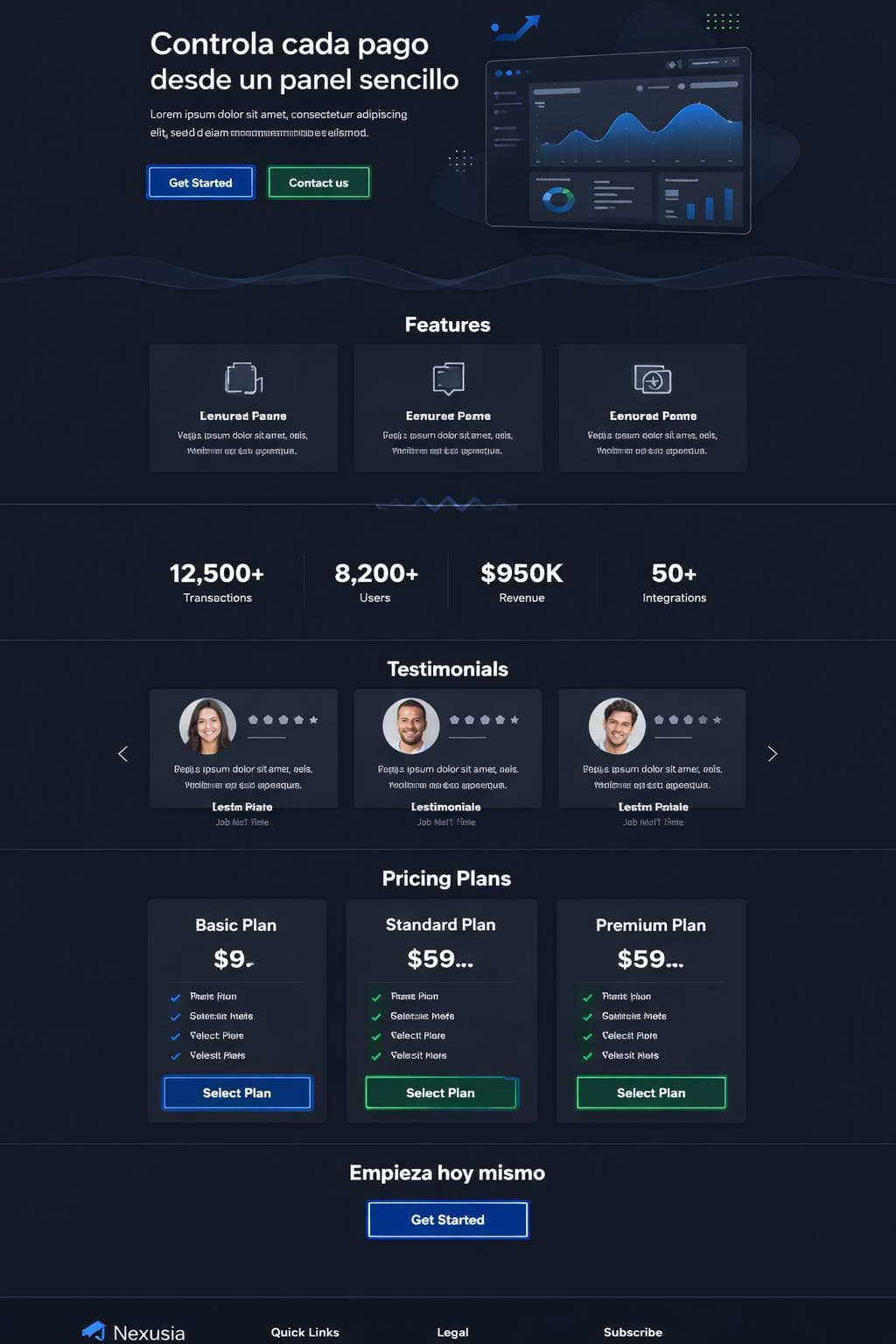 Nexusia — vista previa del theme