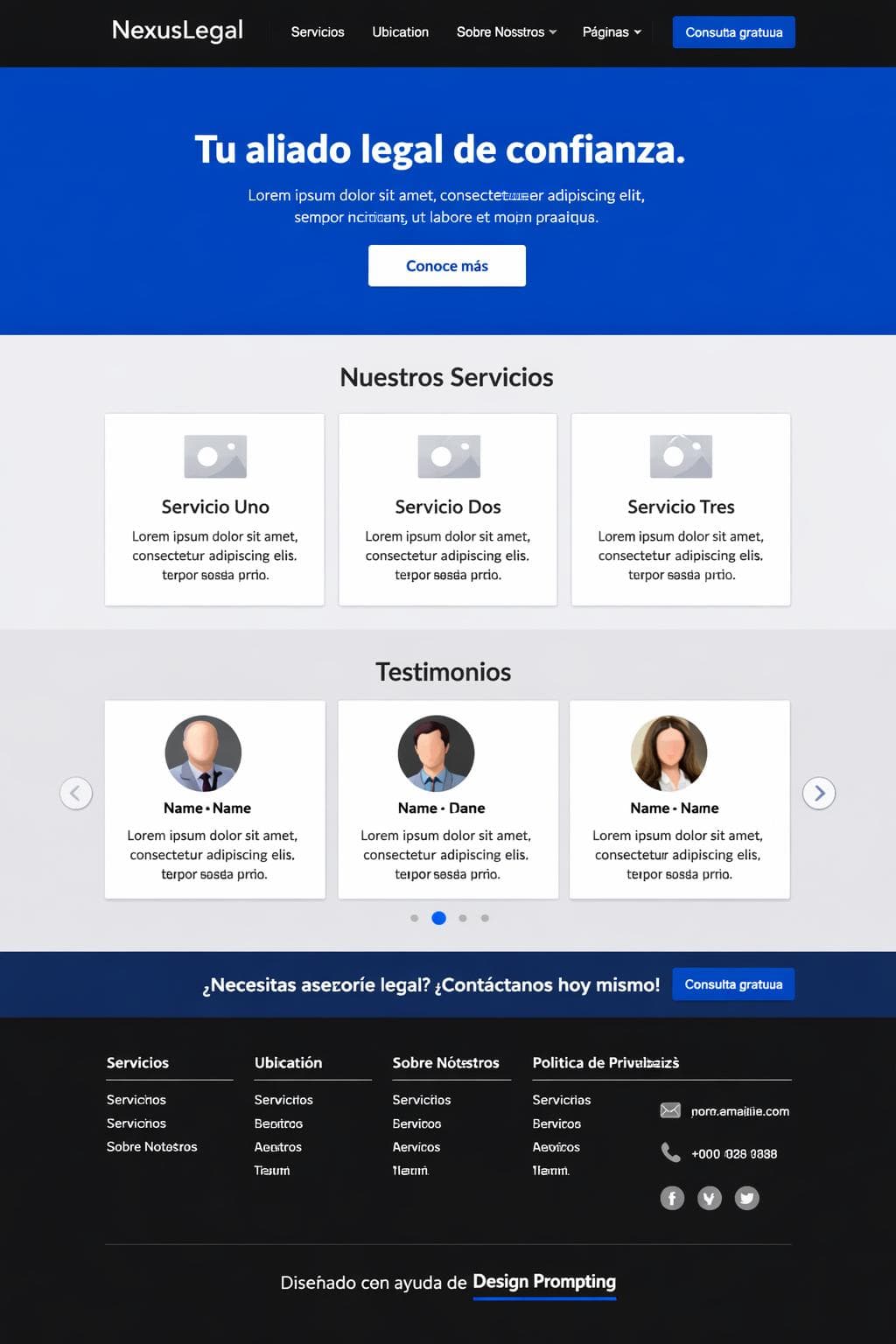 NexusLegal — vista previa del theme