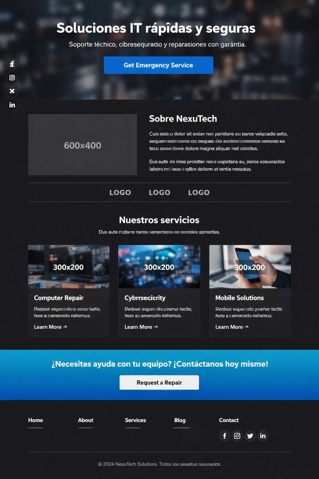 NexuTech Solutions — vista previa del theme