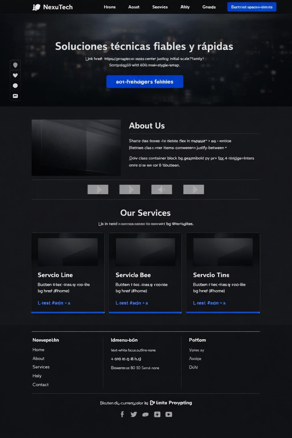 NexuTech — vista previa del theme