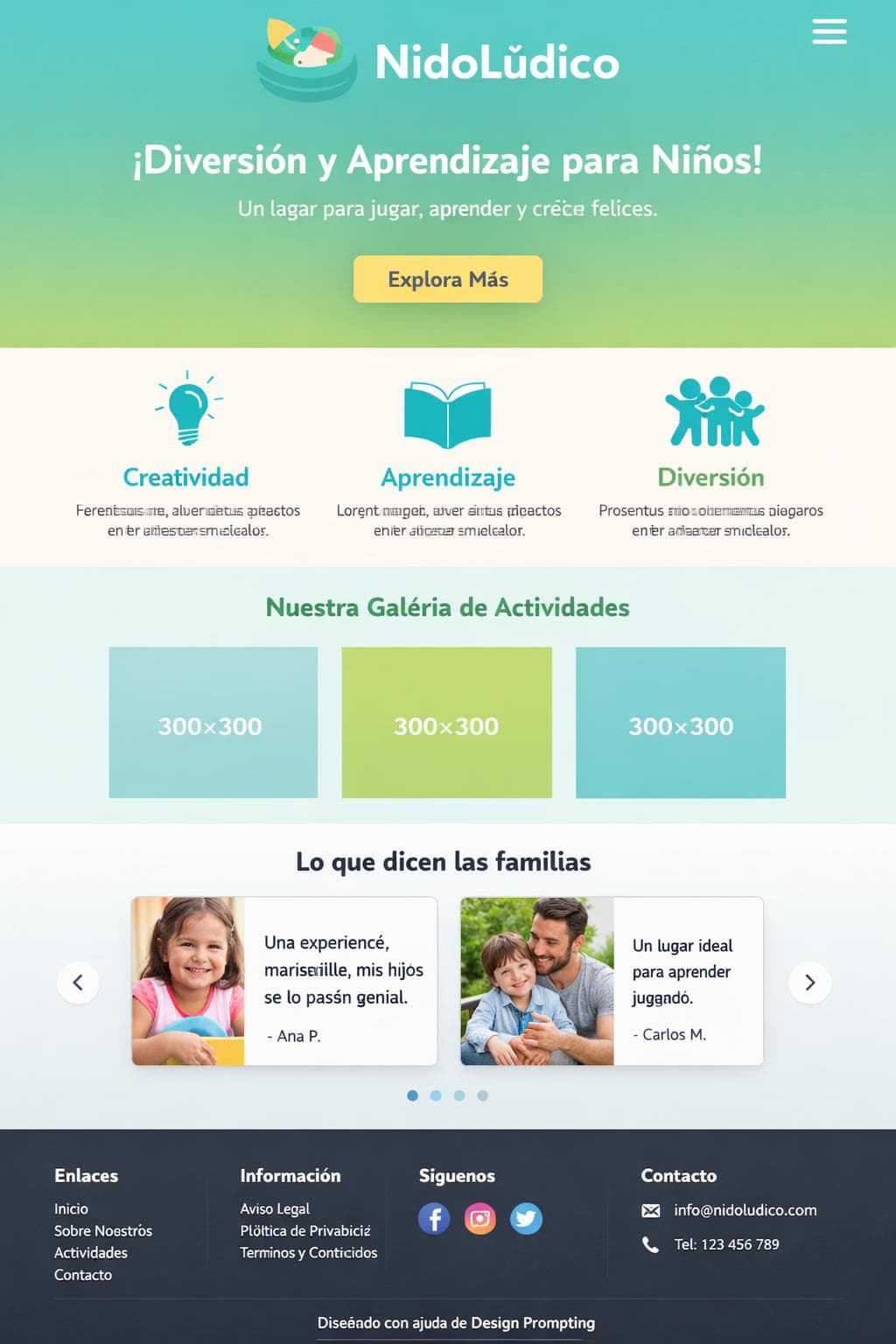 NidoLúdico — vista previa del theme