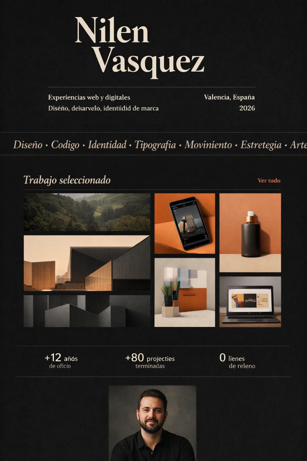 Nilen Vasquez — vista previa del theme