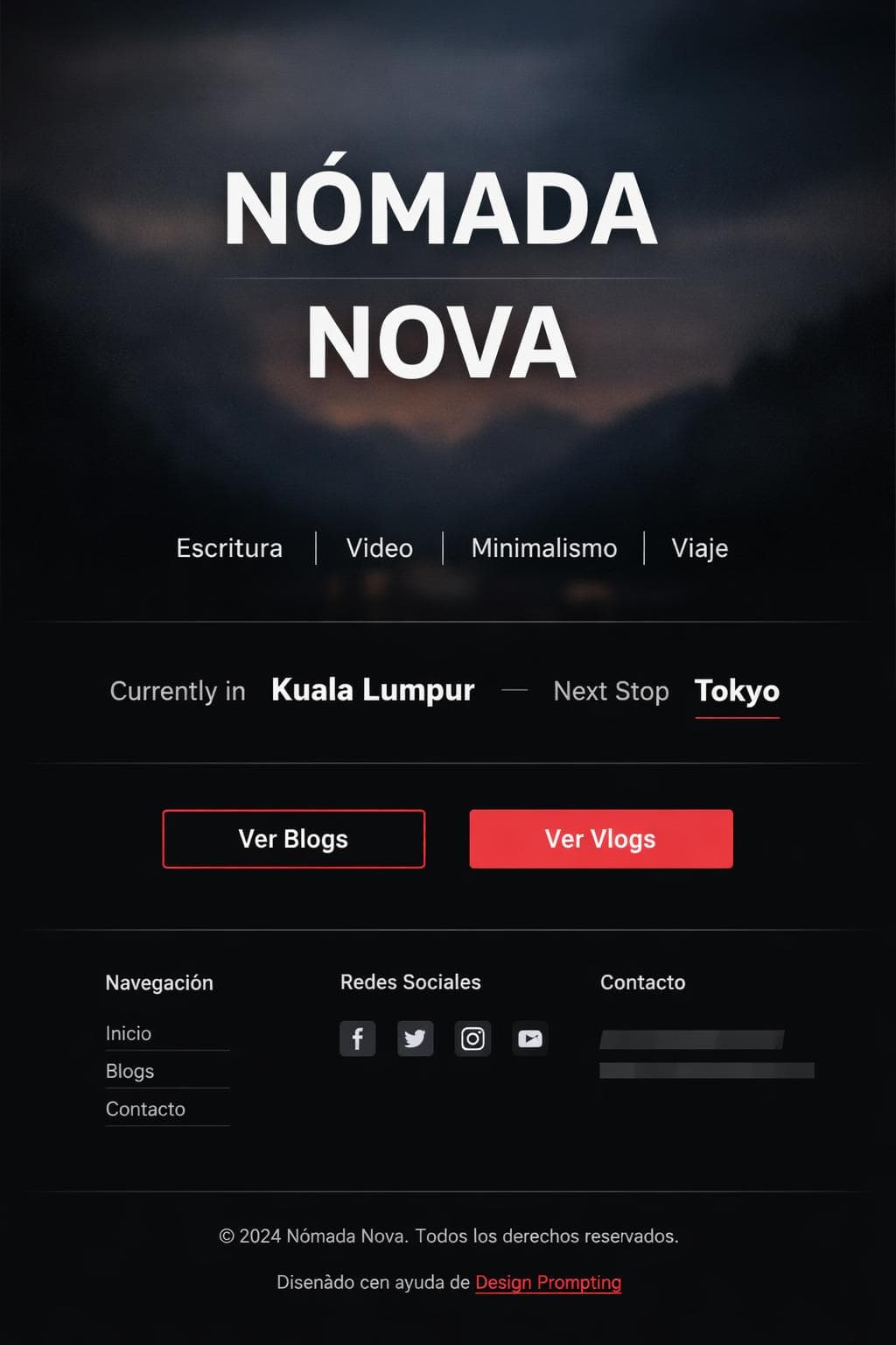 Nómada Nova — vista previa del theme