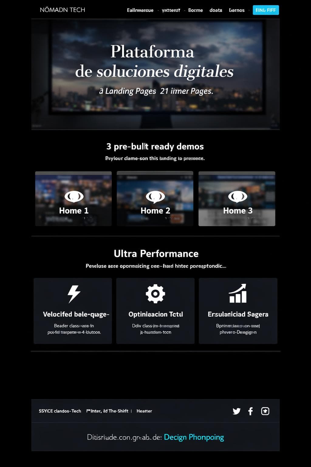Nómada Tech — vista previa del theme