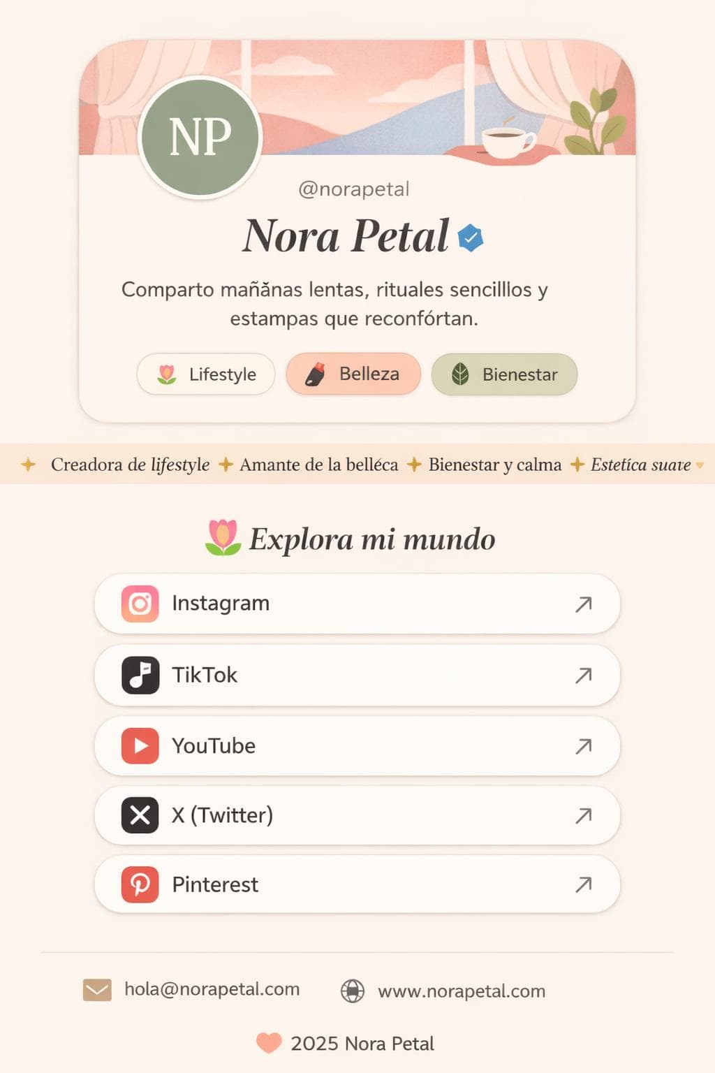 Nora Petal — vista previa del theme