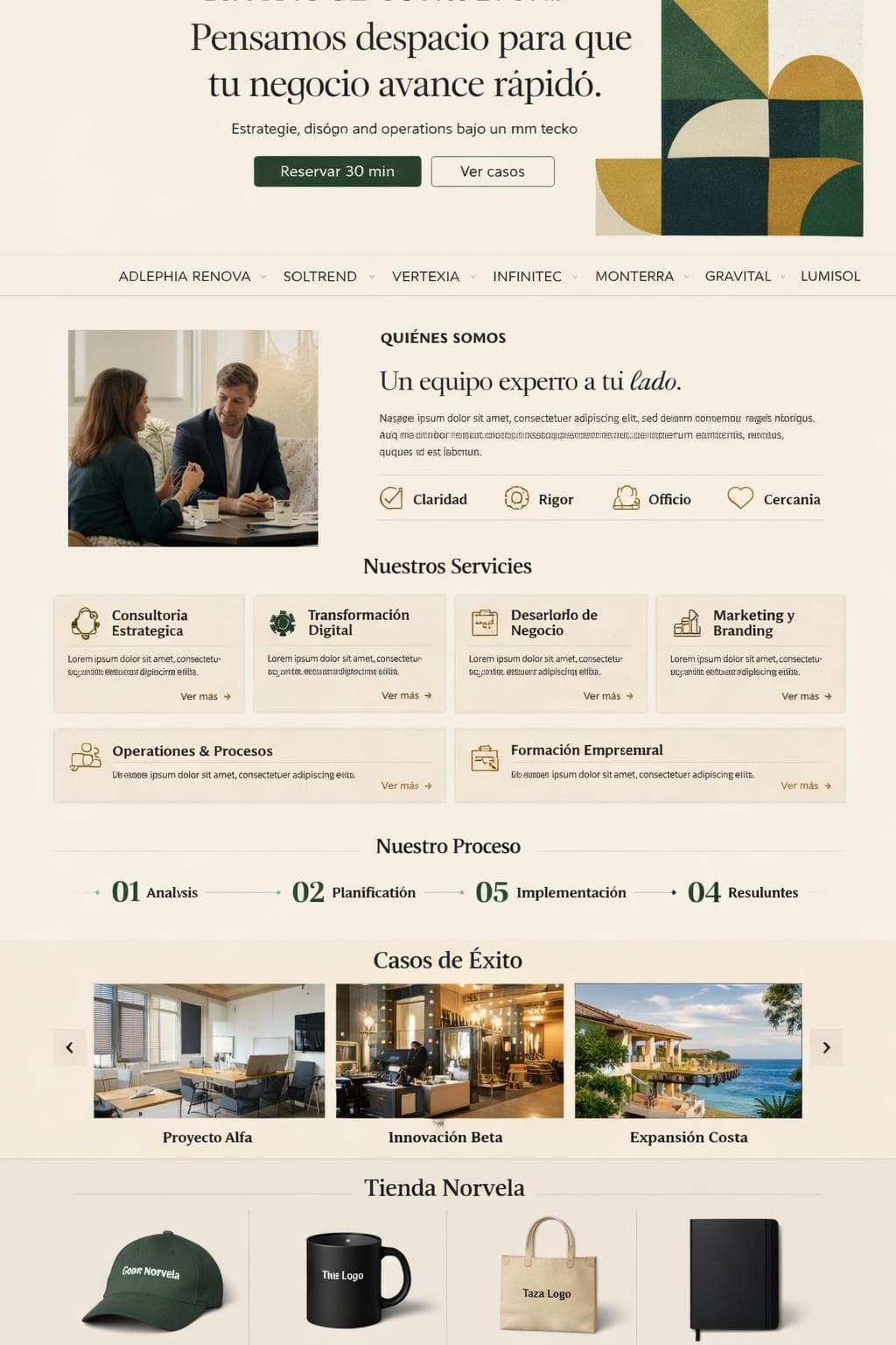 Norvela Studio — vista previa del theme