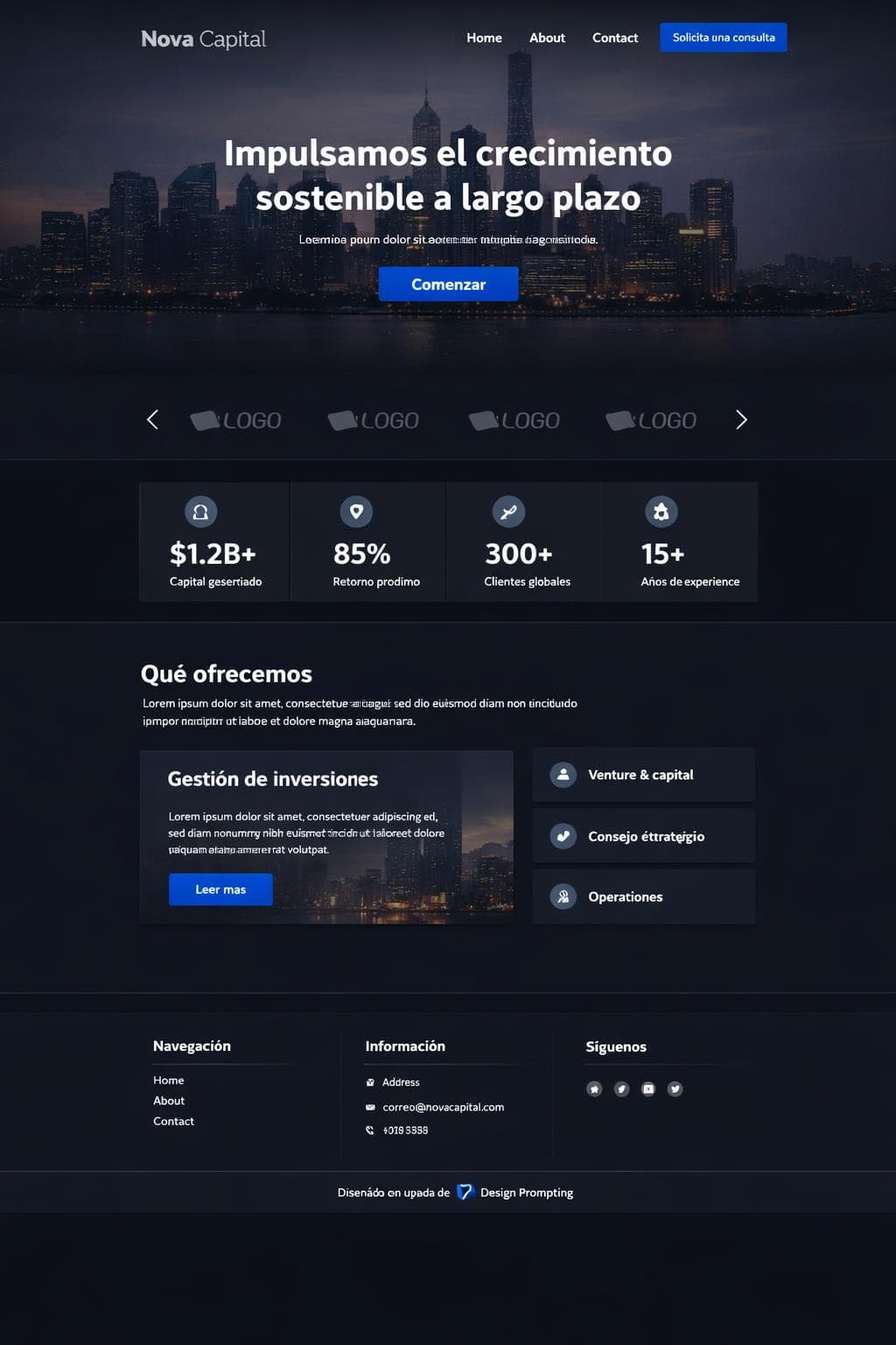 Nova Capital — vista previa del theme