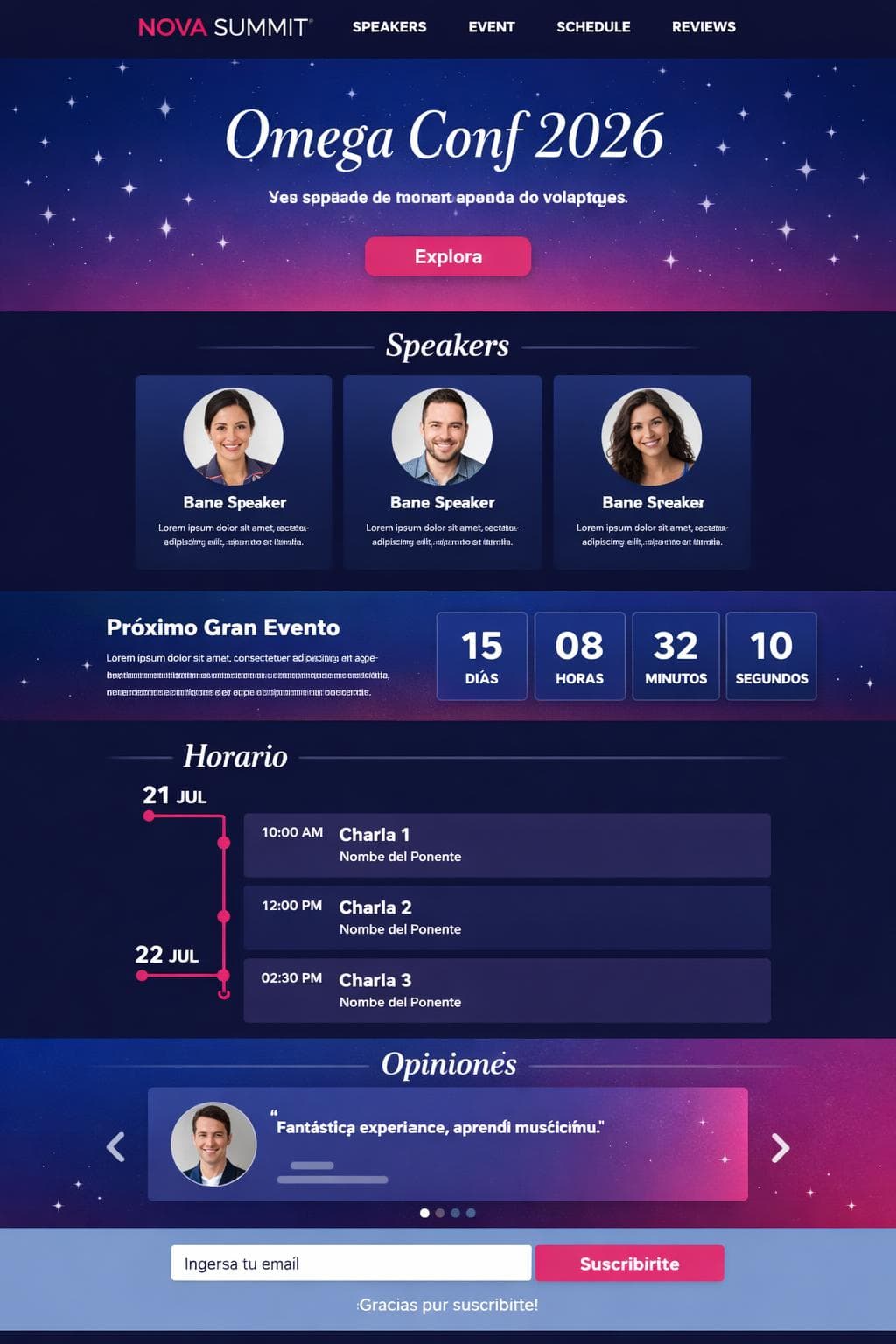 Nova Summit — vista previa del theme