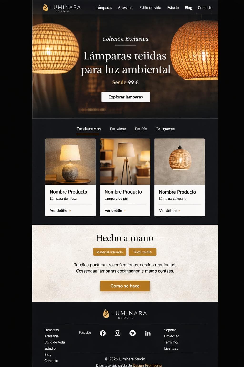 Obra Orion — vista previa del theme