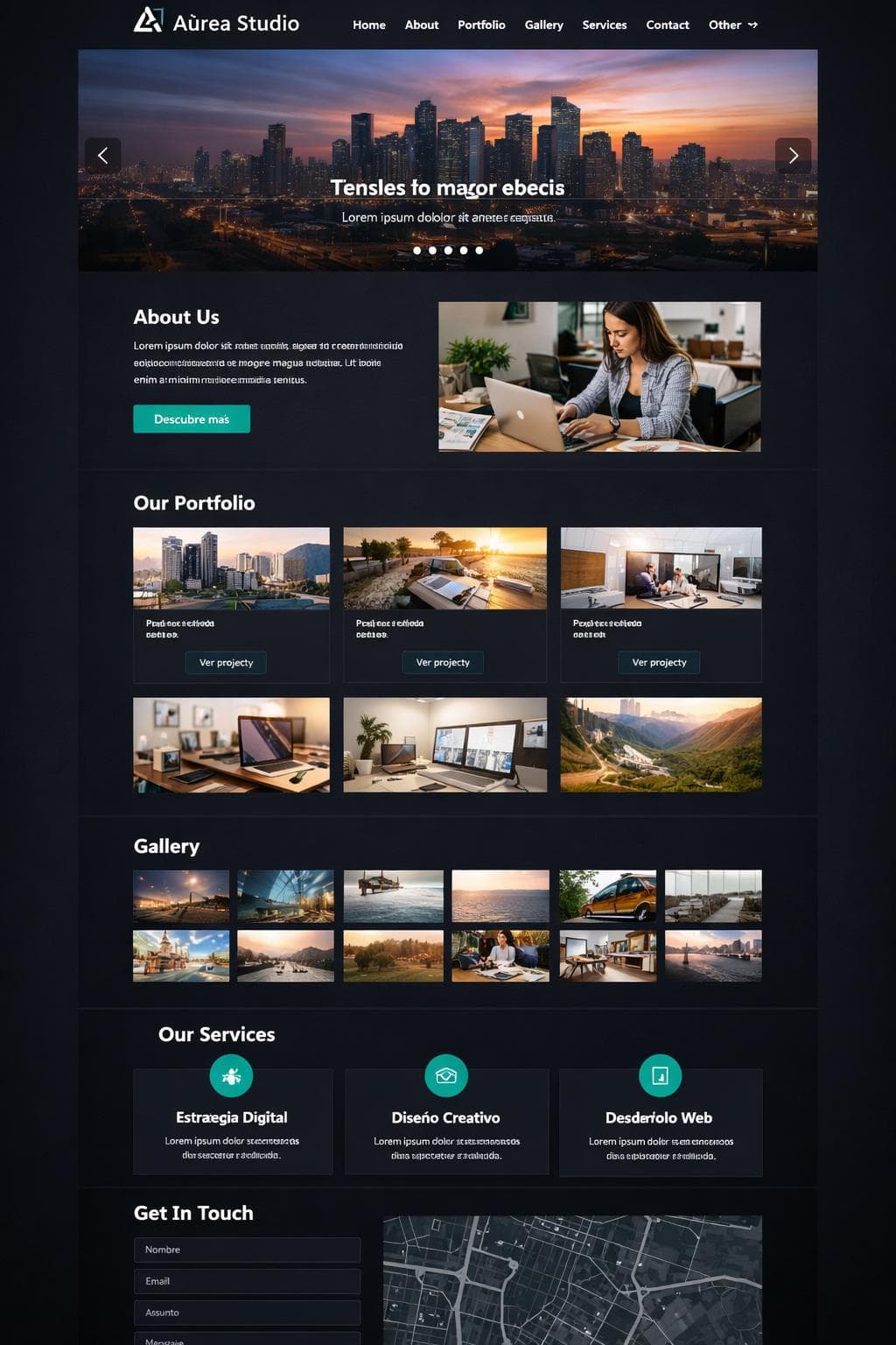 Ocio Aurora — vista previa del theme