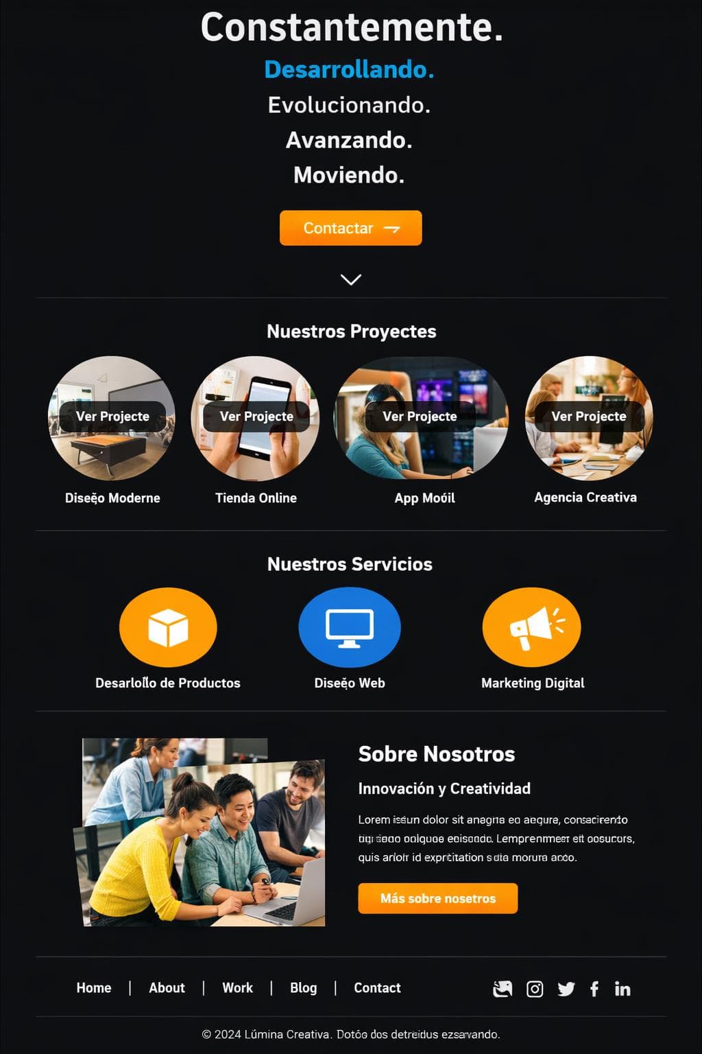 Ocio Turmalina — vista previa del theme