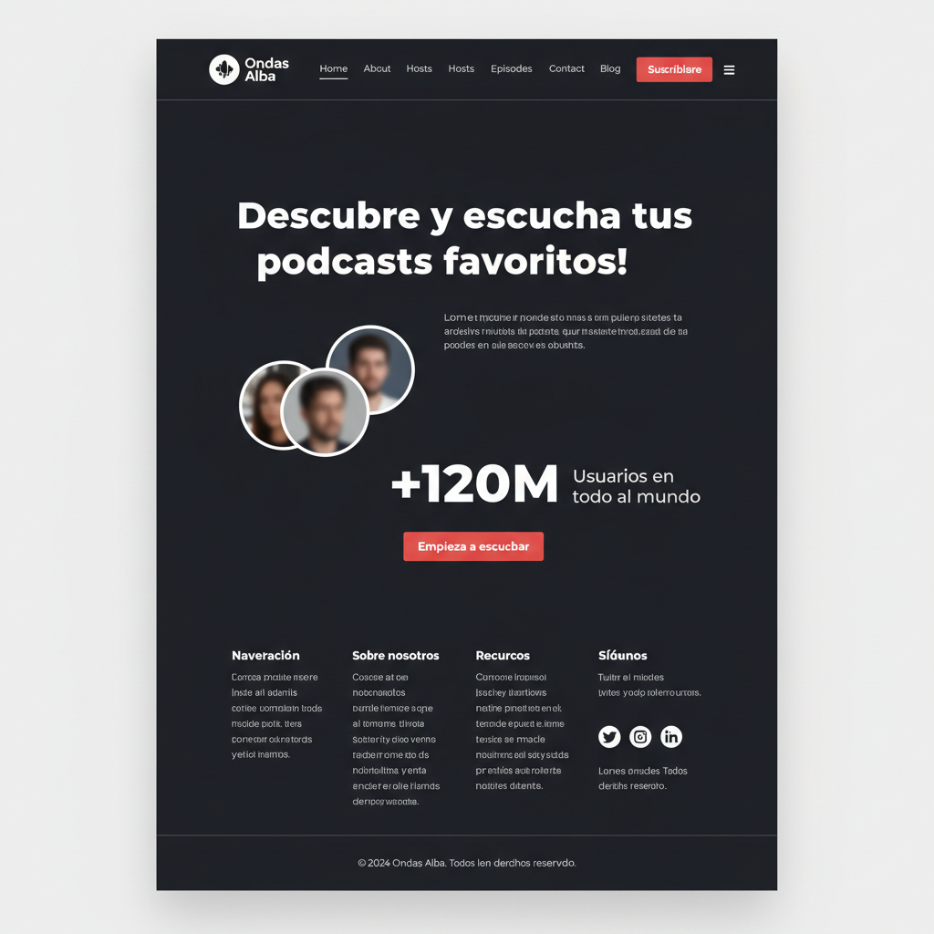 Ondas Alba — vista previa del theme