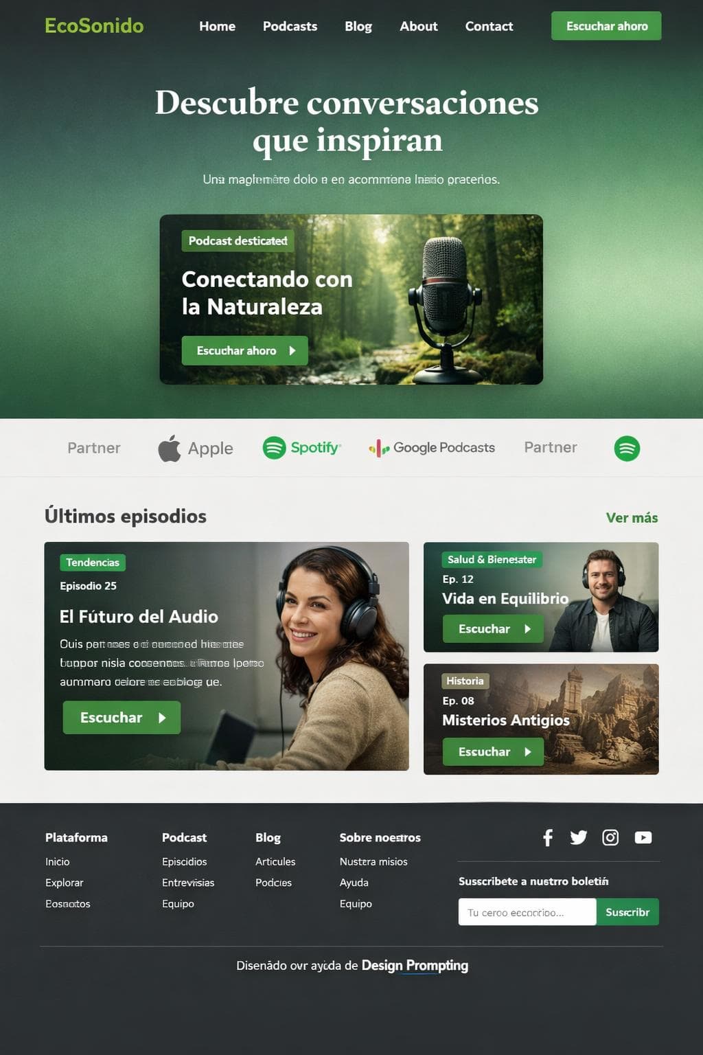 Ondas Aurora — vista previa del theme