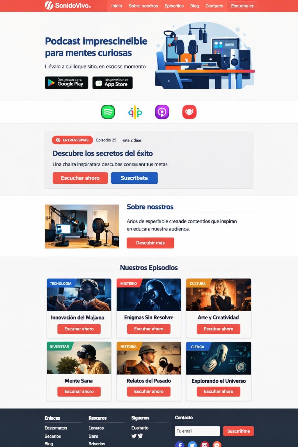Ondas Orion — vista previa del theme