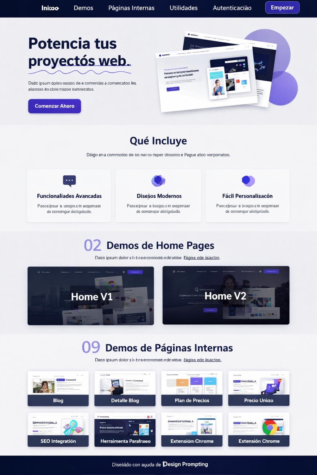 Panel Andina — vista previa del theme