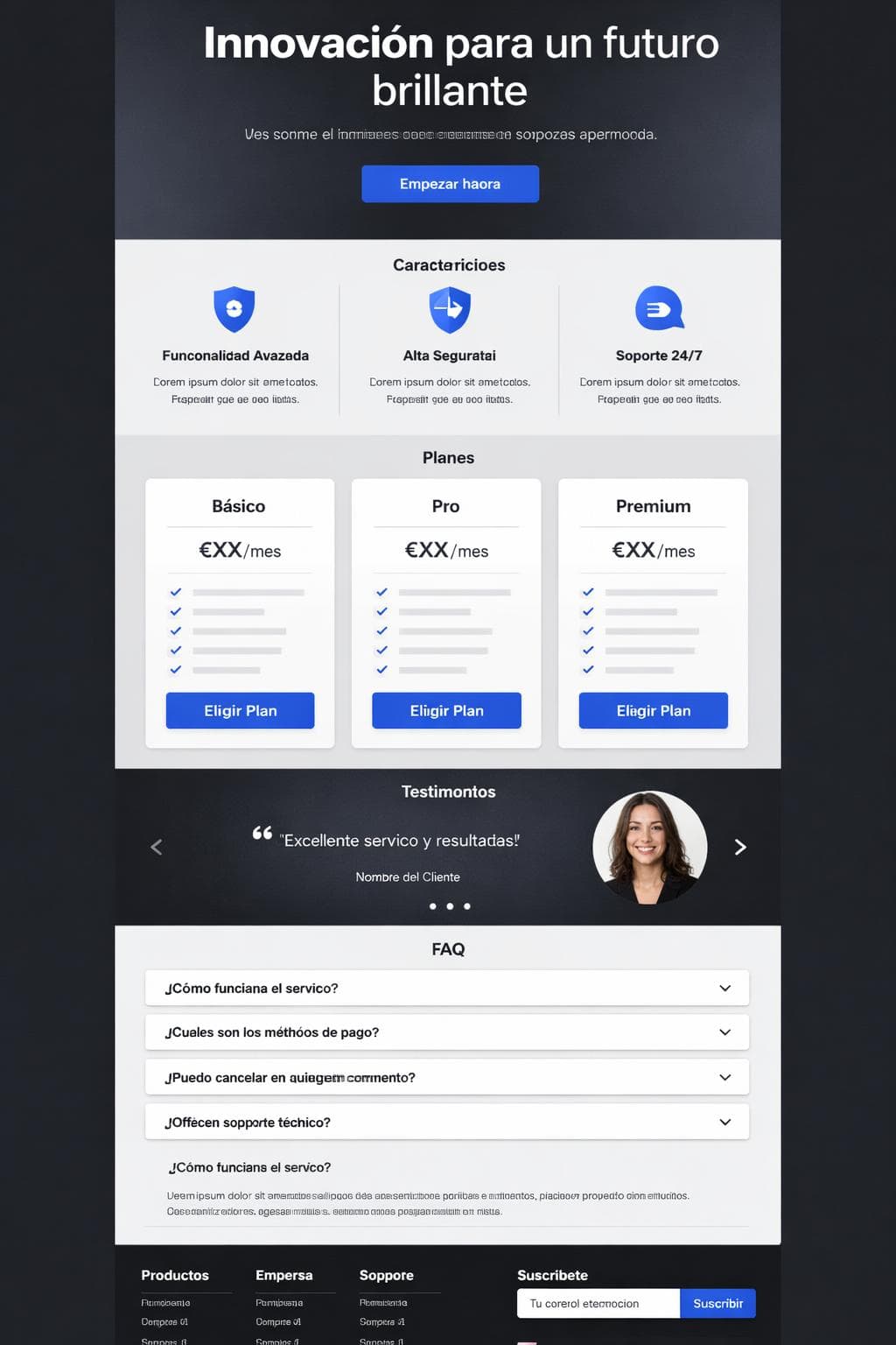Panel Neon — vista previa del theme