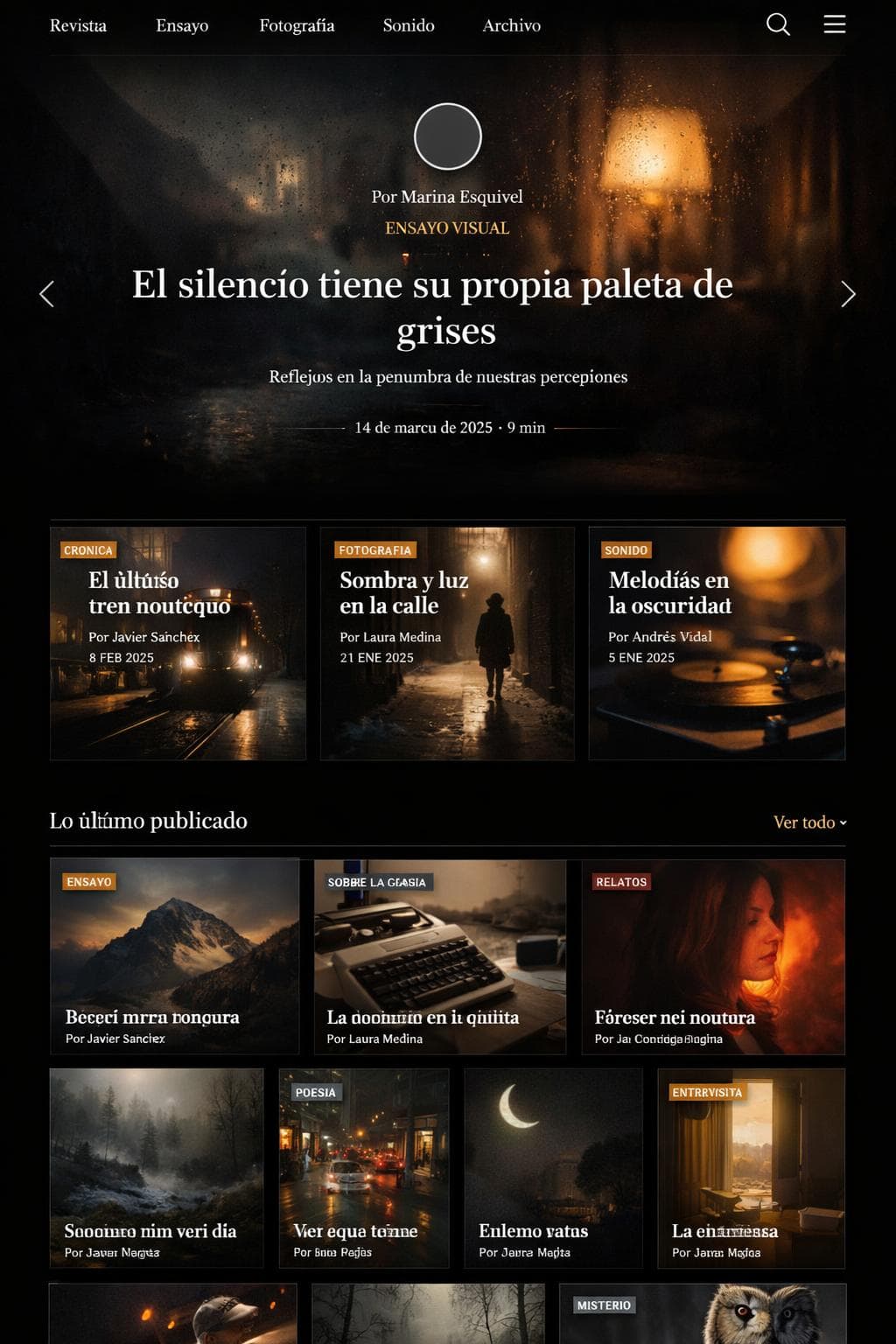 Penumbra Diario — vista previa del theme