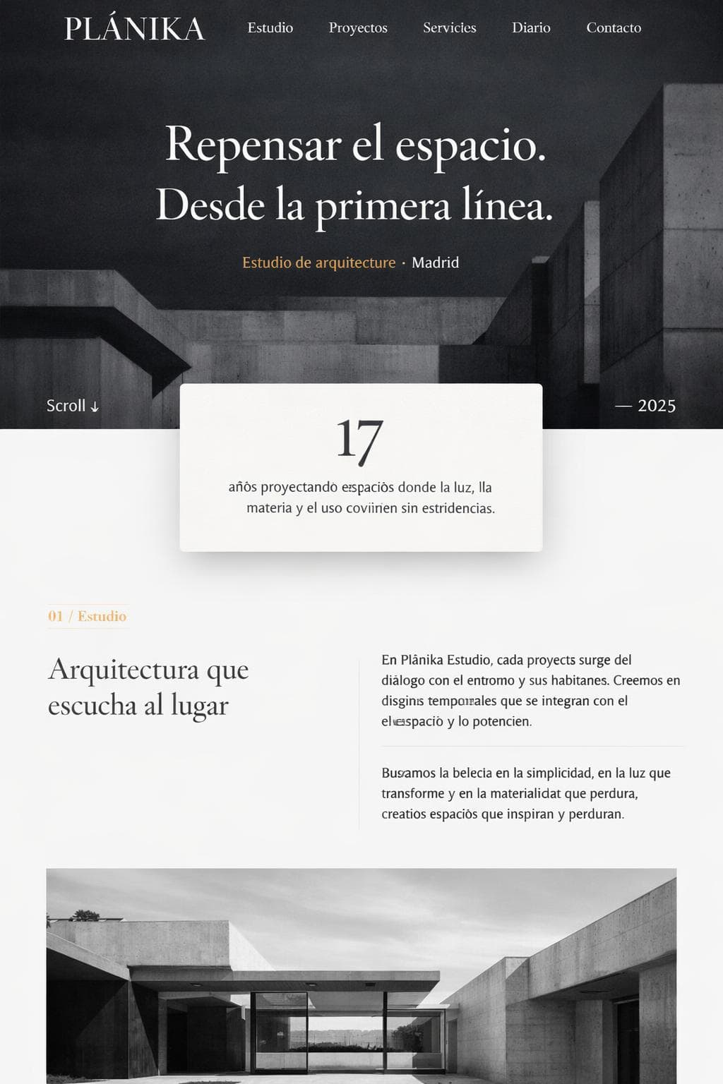 Plánika Estudio — vista previa del theme