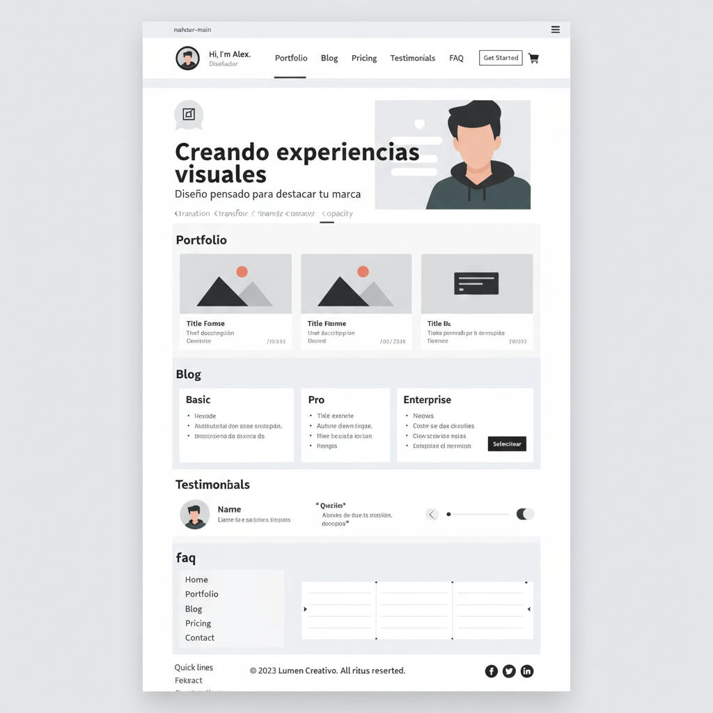 Portfolio Alba — vista previa del theme