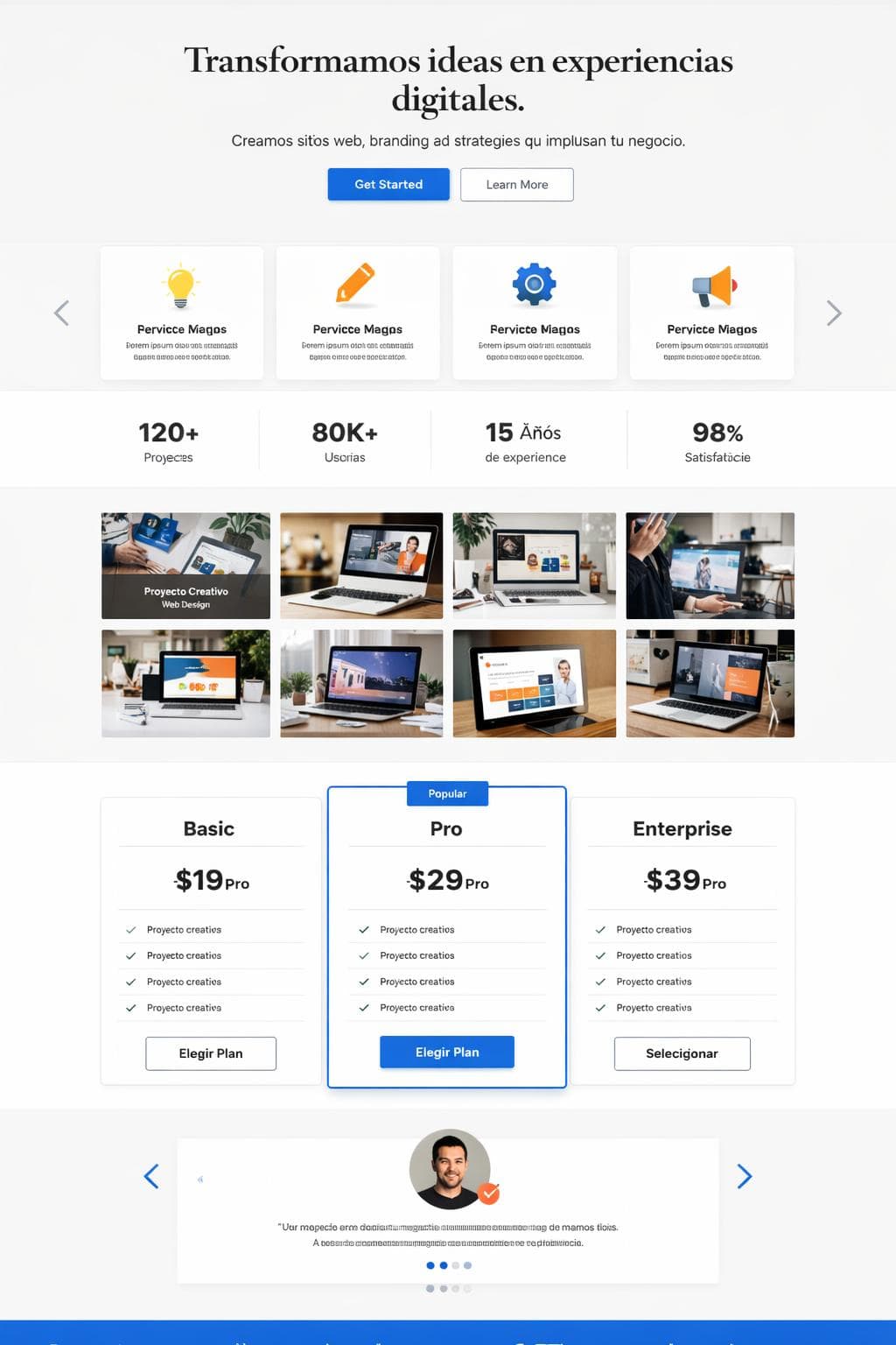Portfolio Austral — vista previa del theme