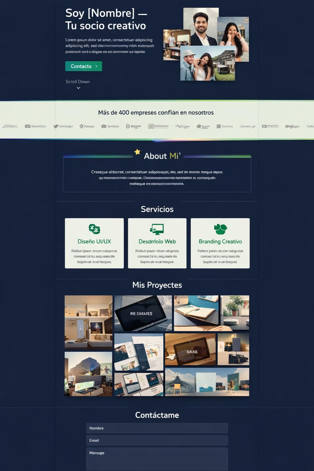 Portfolio Epopeya — vista previa del theme