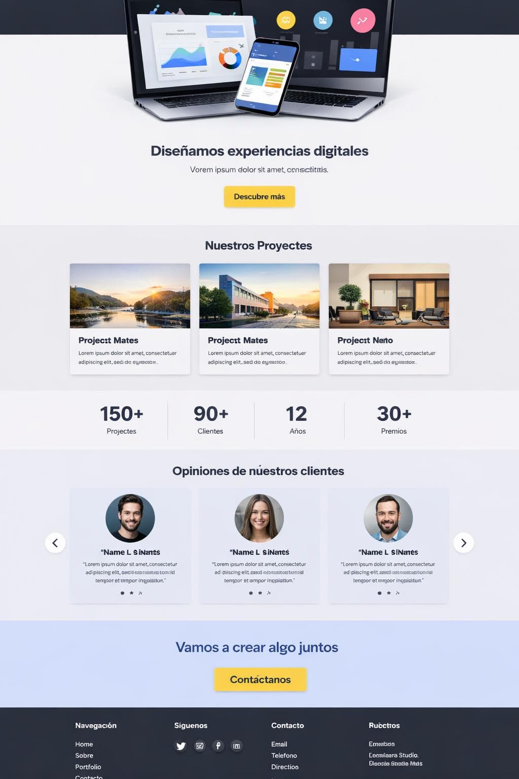 Portfolio Polar — vista previa del theme