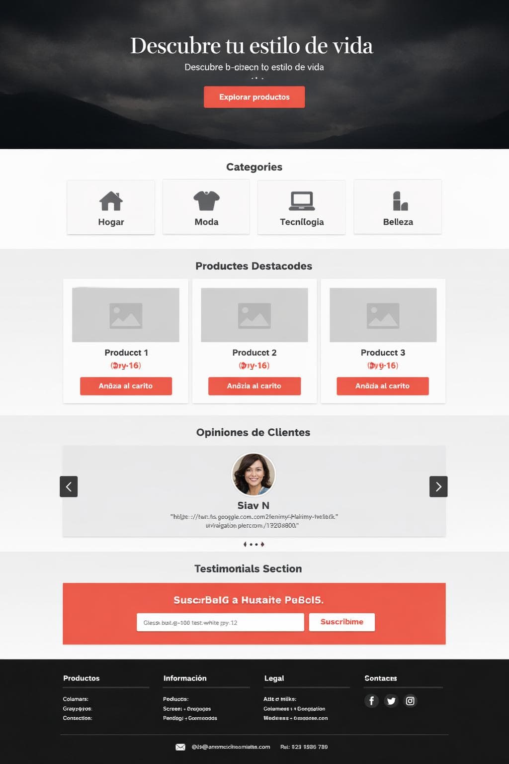 Propiedades Orion — vista previa del theme